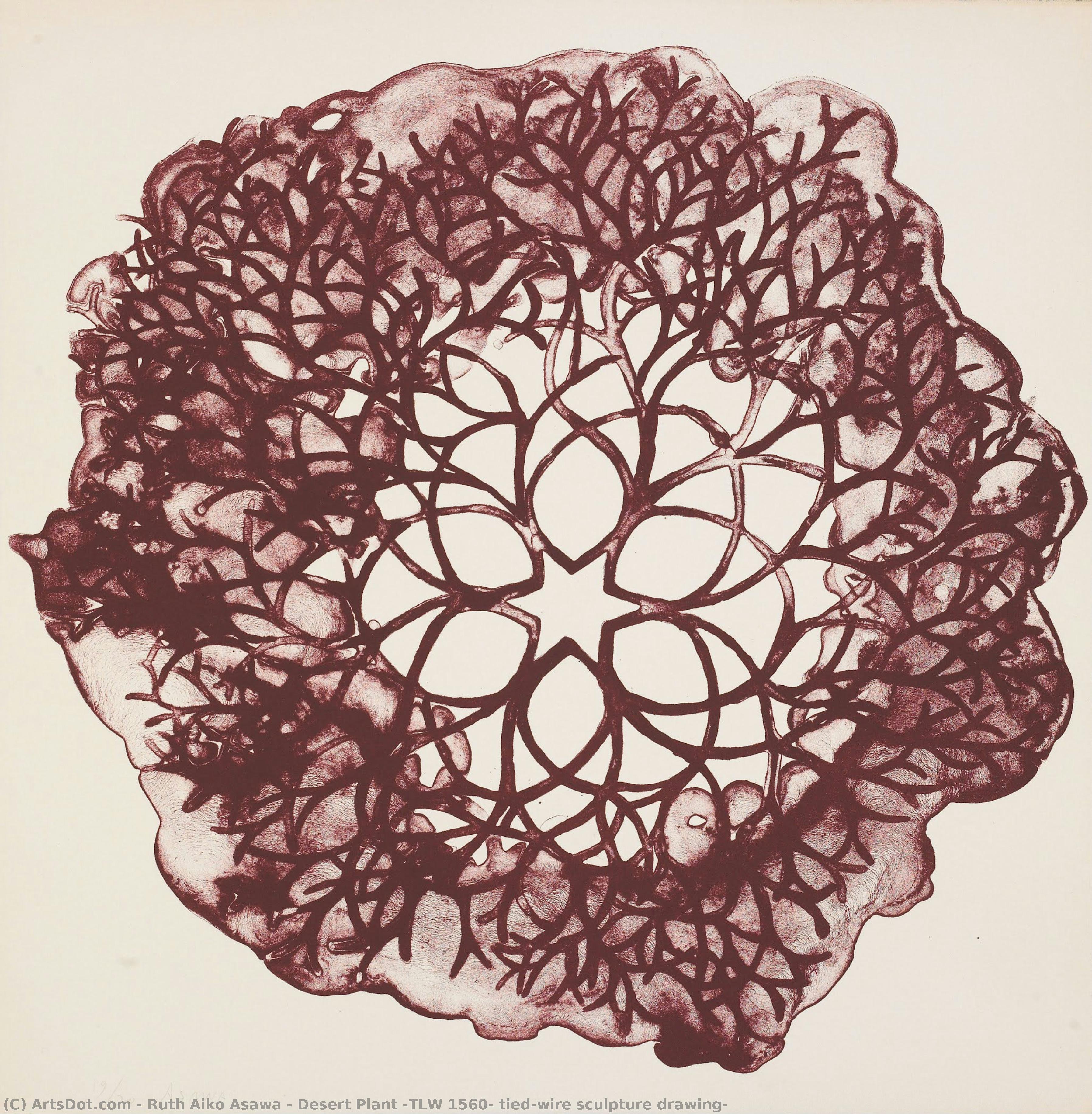 Ruth Aiko Asawa, Desert Plant (TLW 1560, tied-wire sculpture drawing)