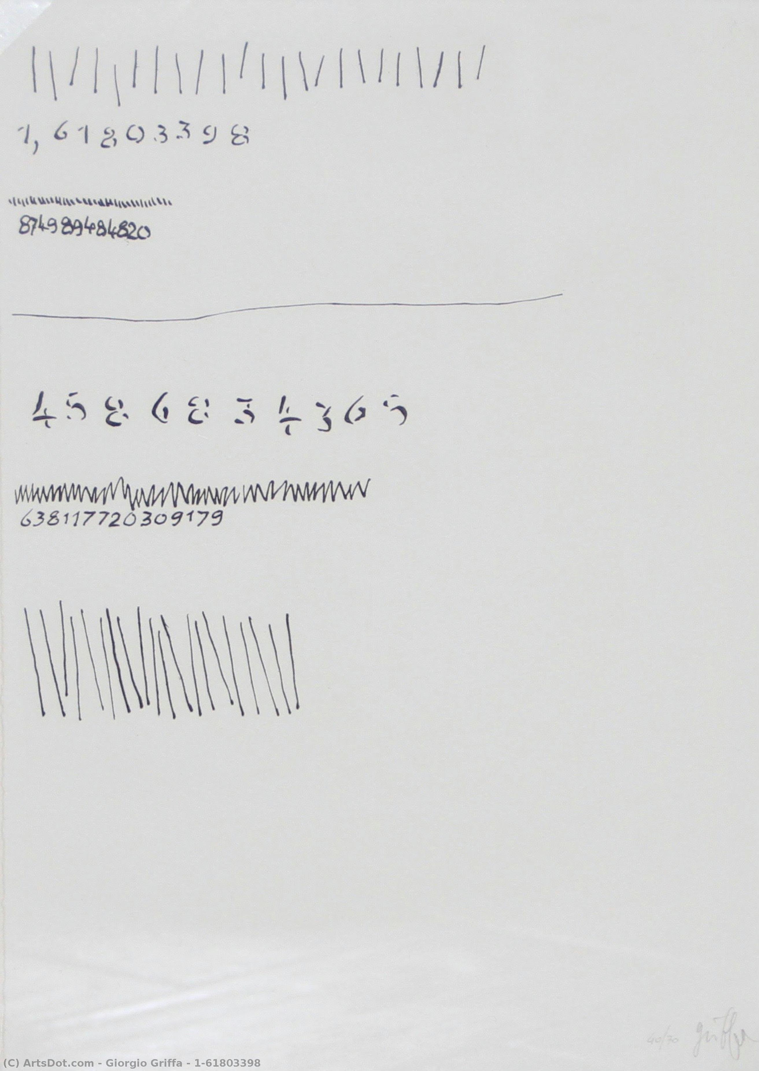 1,61803398 — Giorgio Griffa