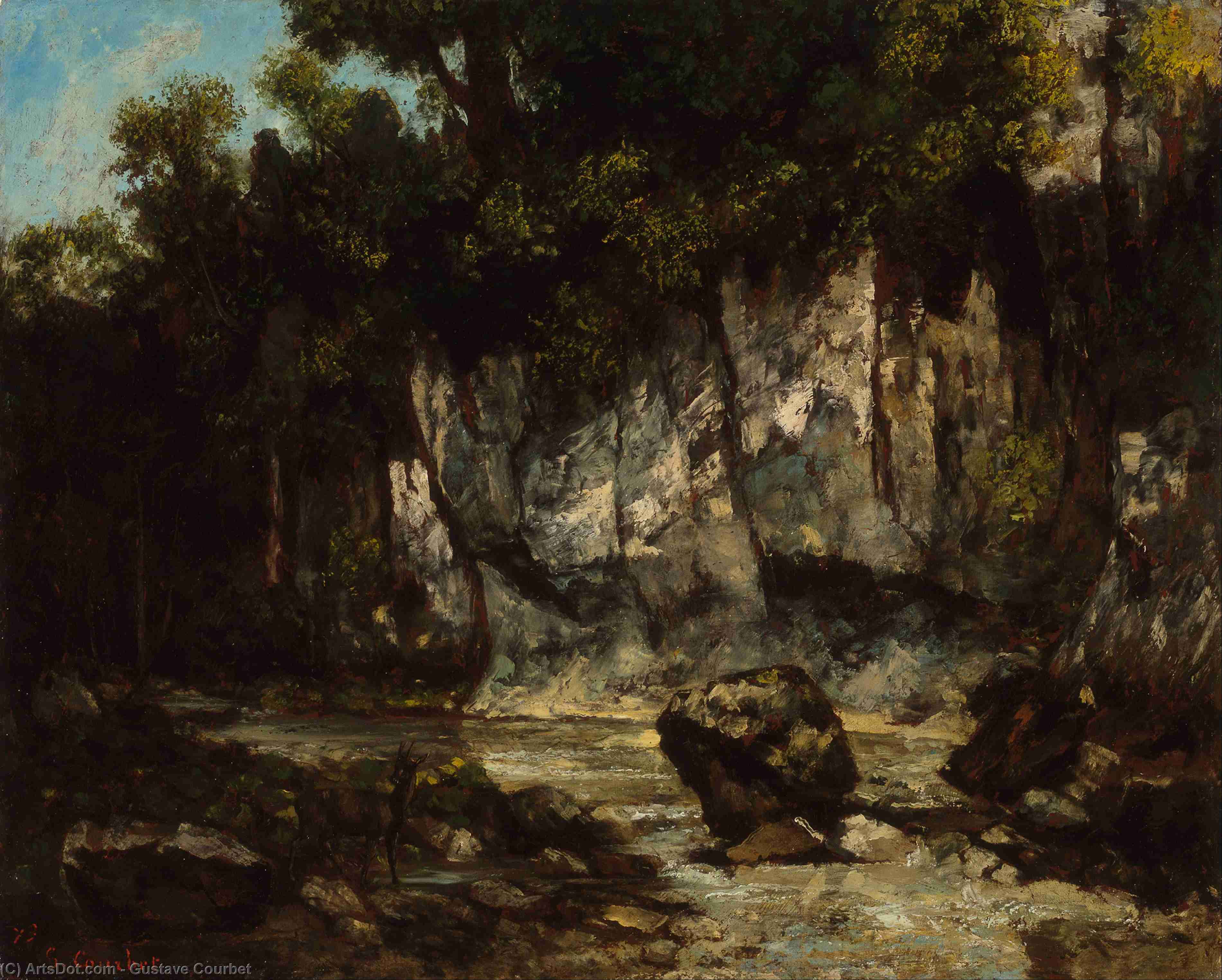 Una Cascata Nel Jura — Gustave Courbet