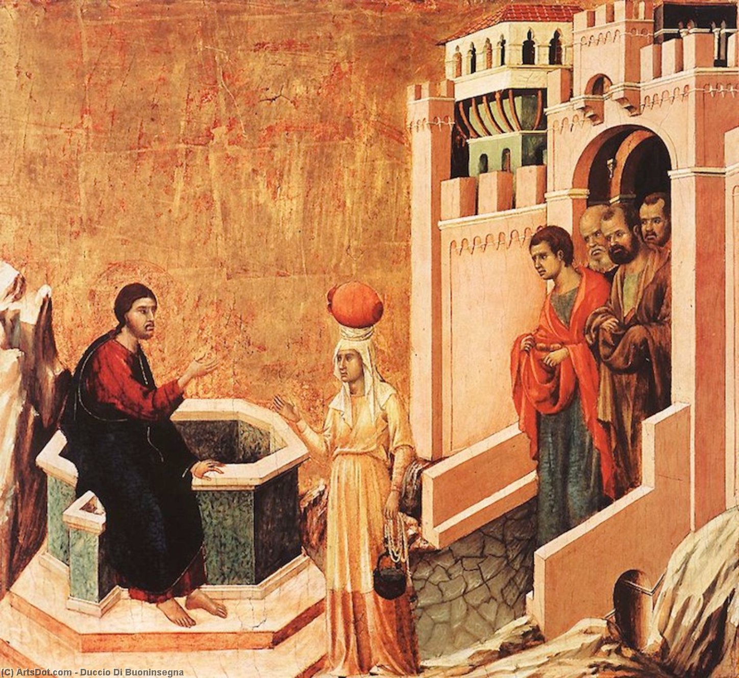 Mesih Ve Samariteli — Duccio
