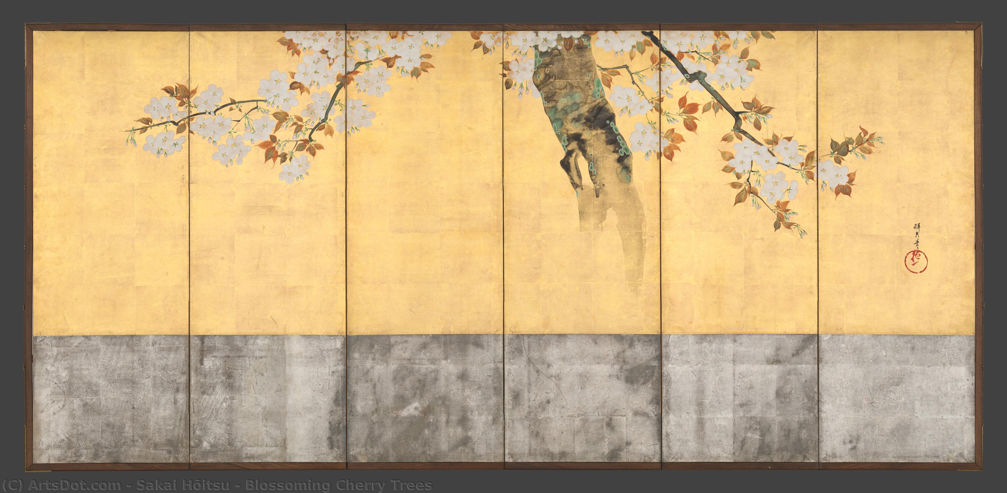 Blossoming Cherry Trees — Sakai Hōitsu