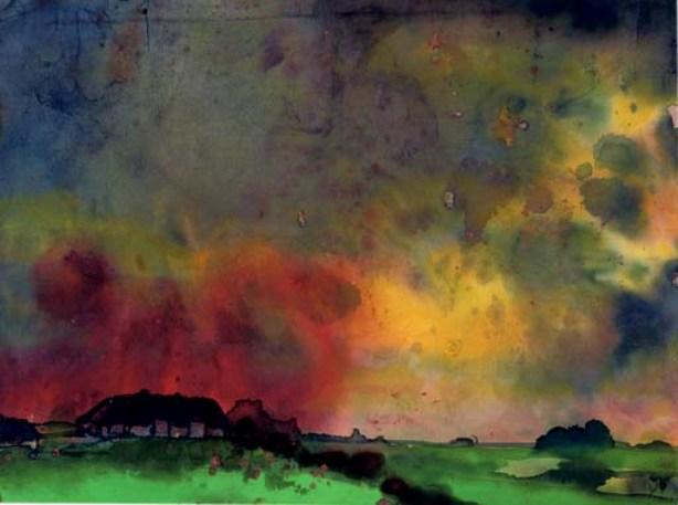 Marsh Landscape With Farm — Emile Nolde