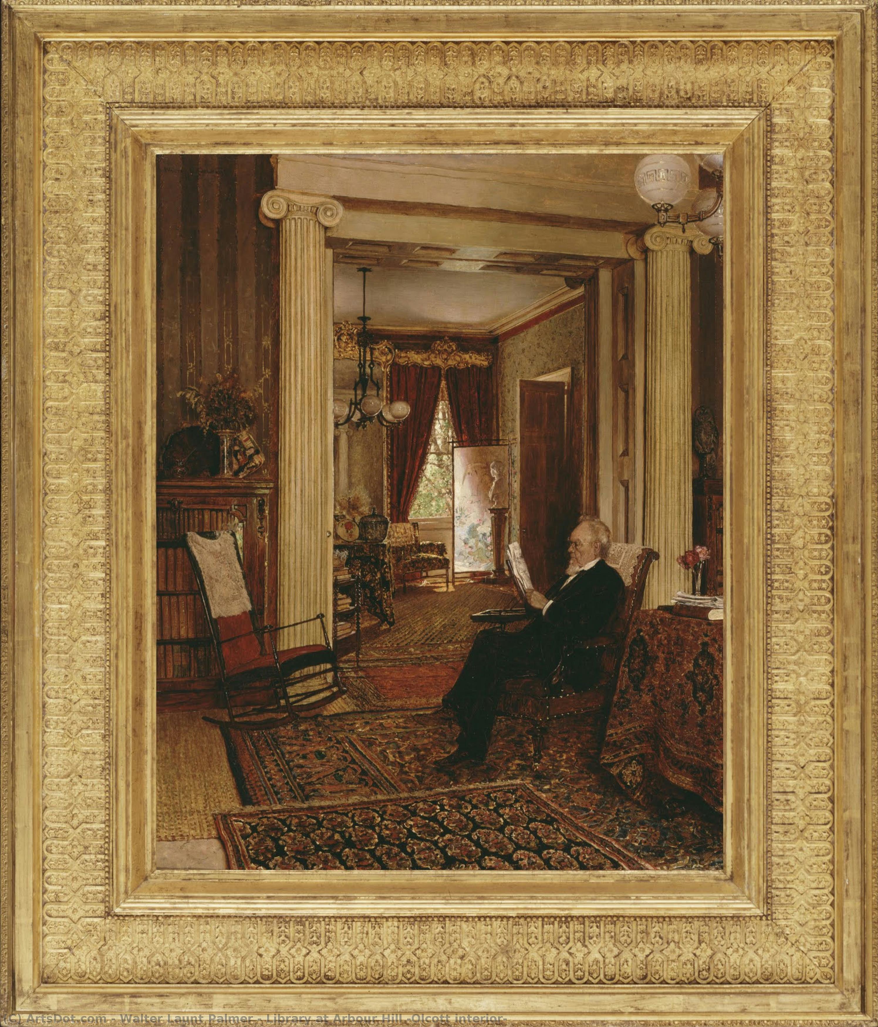 Walter Launt Palmer, Library at Arbour Hill (Olcott interior)