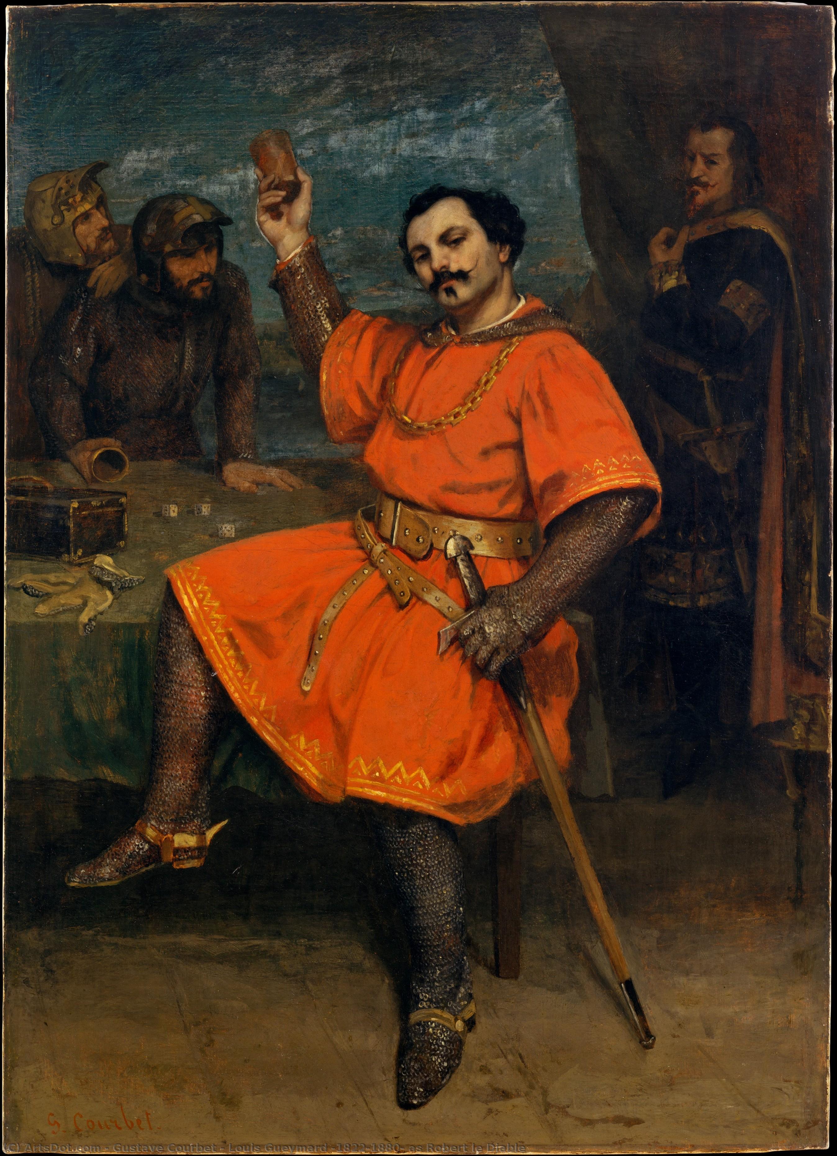 Louis Gueymard (1822–1880) Kot Robert Le Diable — Gustave Courbet