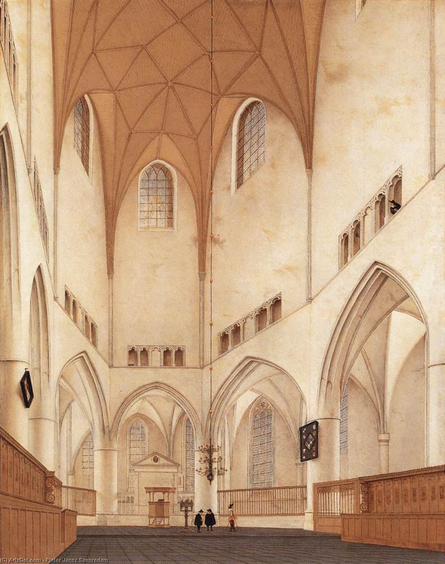 Interiér Chóru Katedrály Sint-bavokerk V Haarlemu — Pieter Jansz. Saenredam