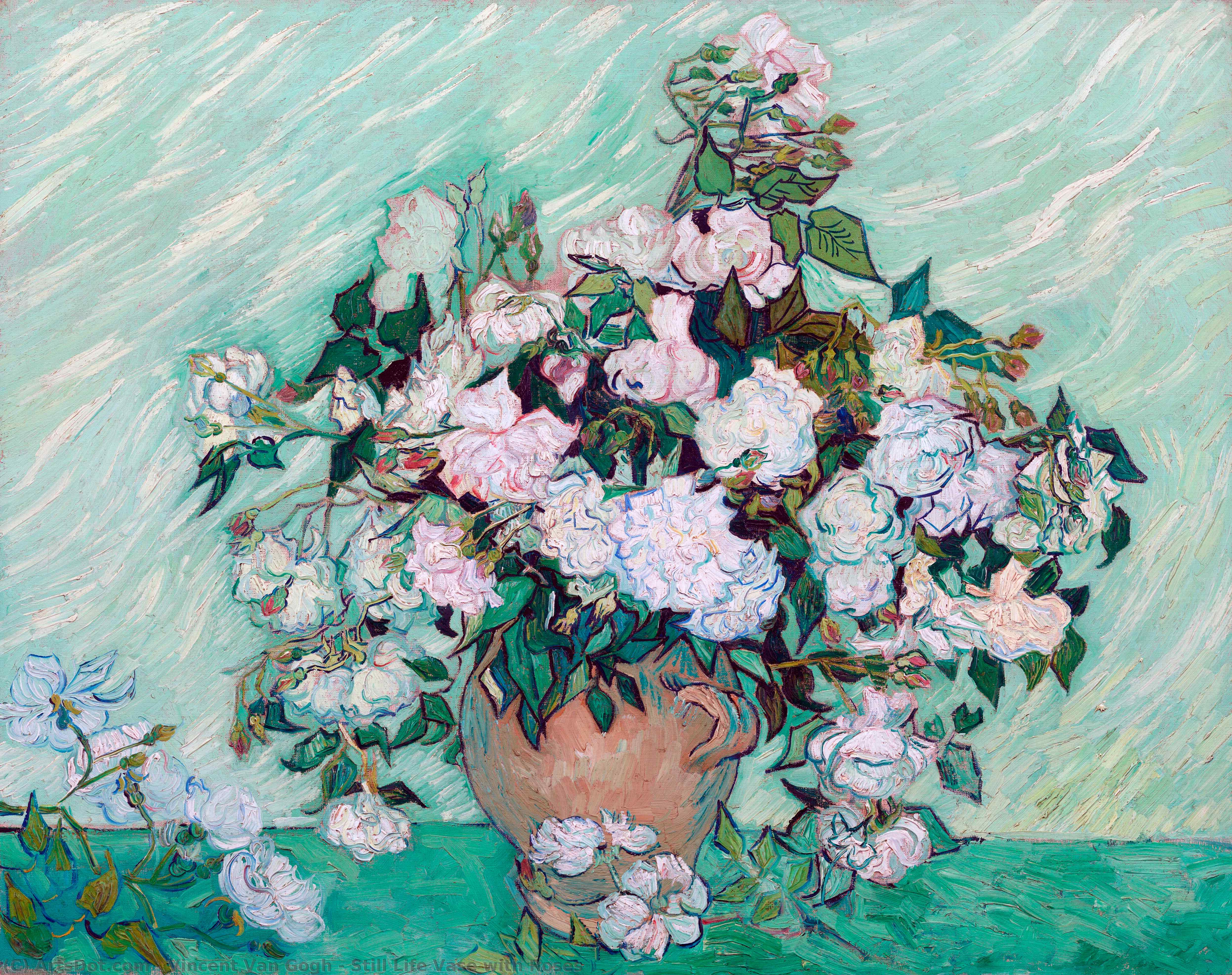 Natura Morta Con Vasi E Rose — Vincent Willem Van Gogh
