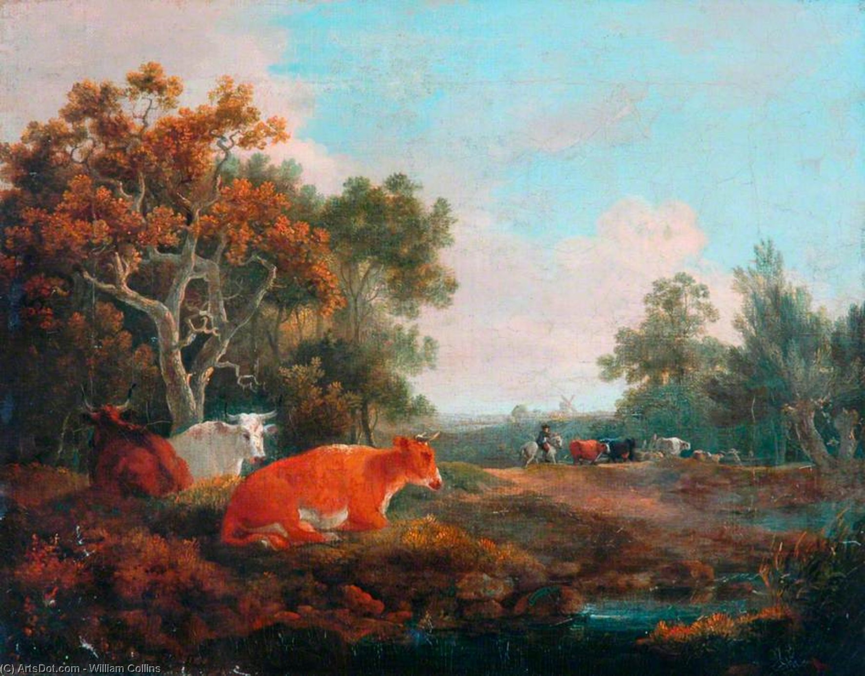 Landscape With Cattle — William Collins