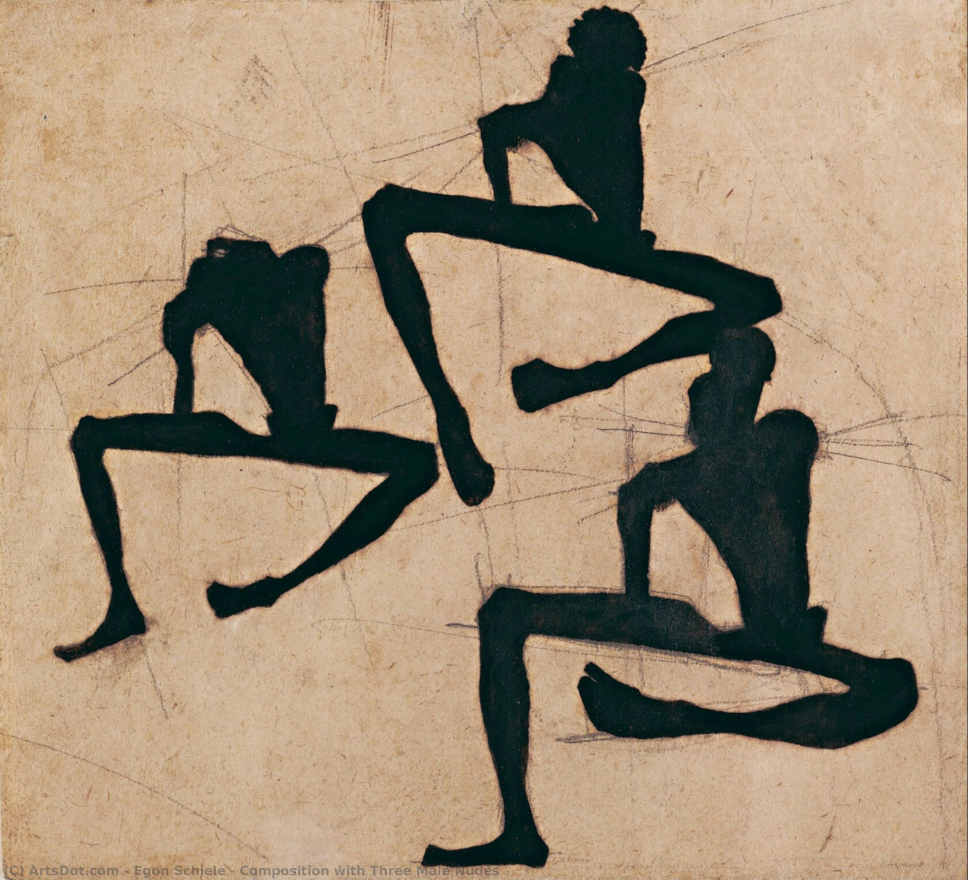 Trijų Vyrų Kompozicija — Egon Šylė