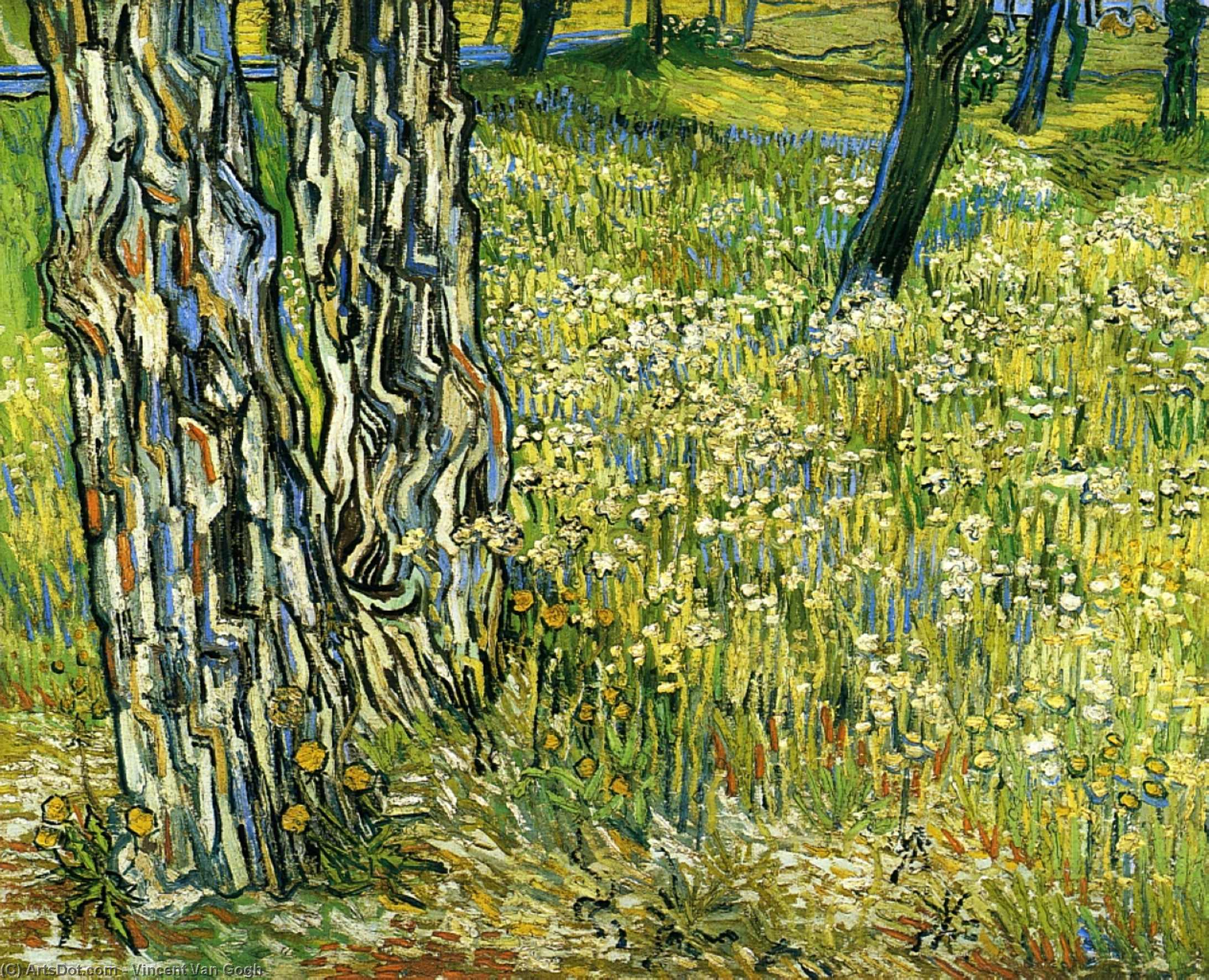 Дървета Със Стъбла И Трева — Vincent Willem Van Gogh