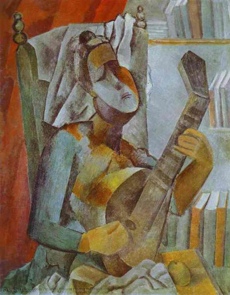 Kvinde Der Spiller Mandolin — Pablo Picasso