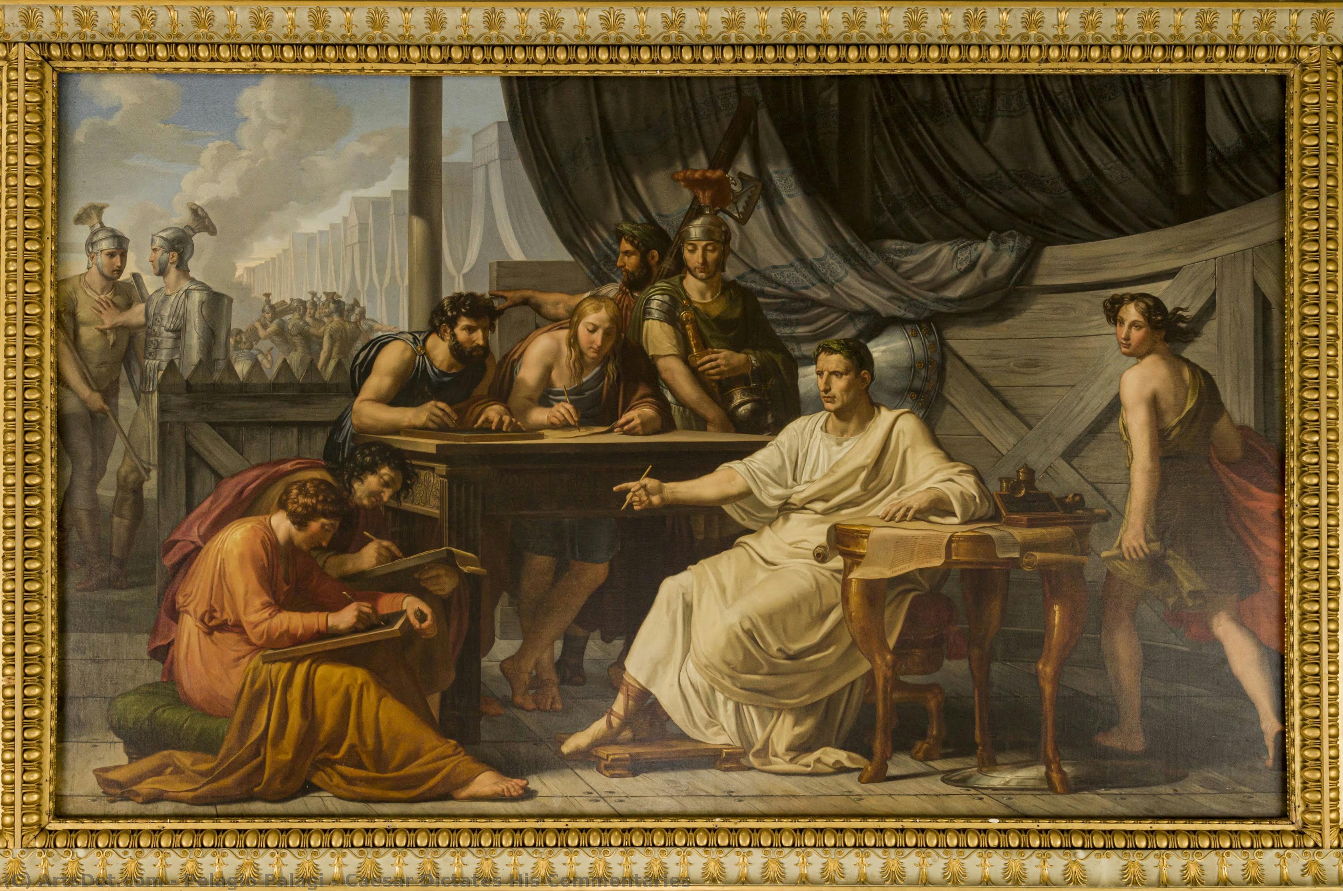 Caesar Dictates His Commentaries — Pelagio Palagi
