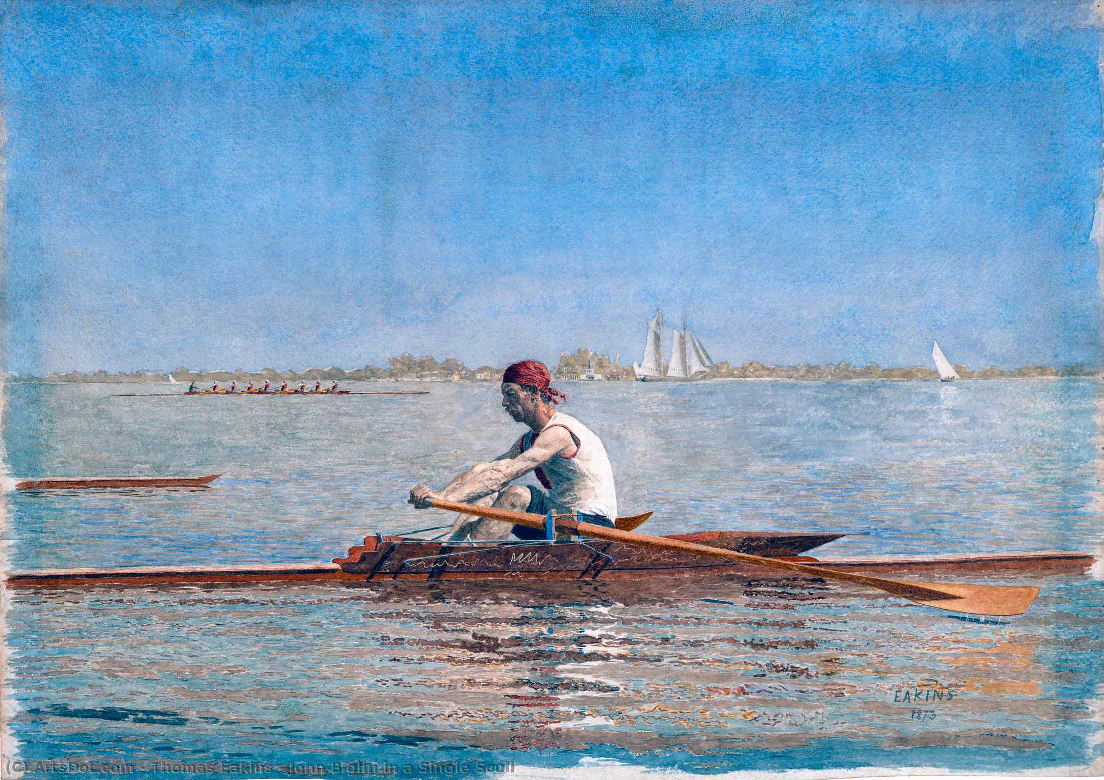 John Biglin En Scull — Thomas Eakins