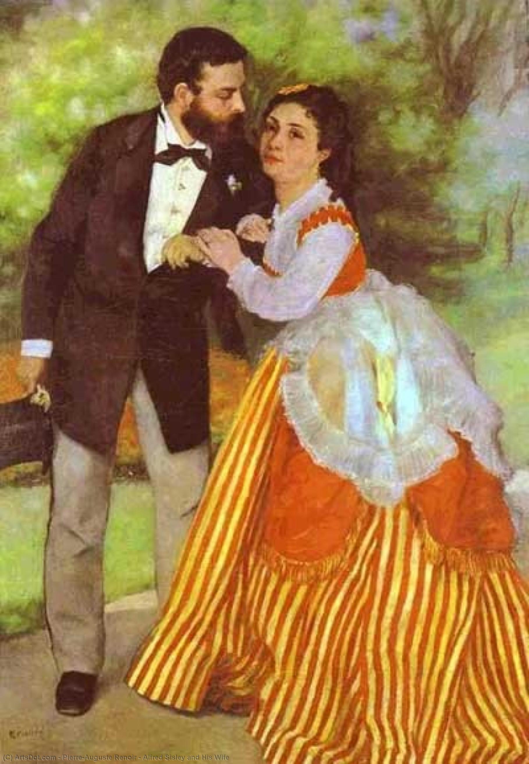 Alfred Sisley Con Sua Moglie — Pierre-auguste Renoir
