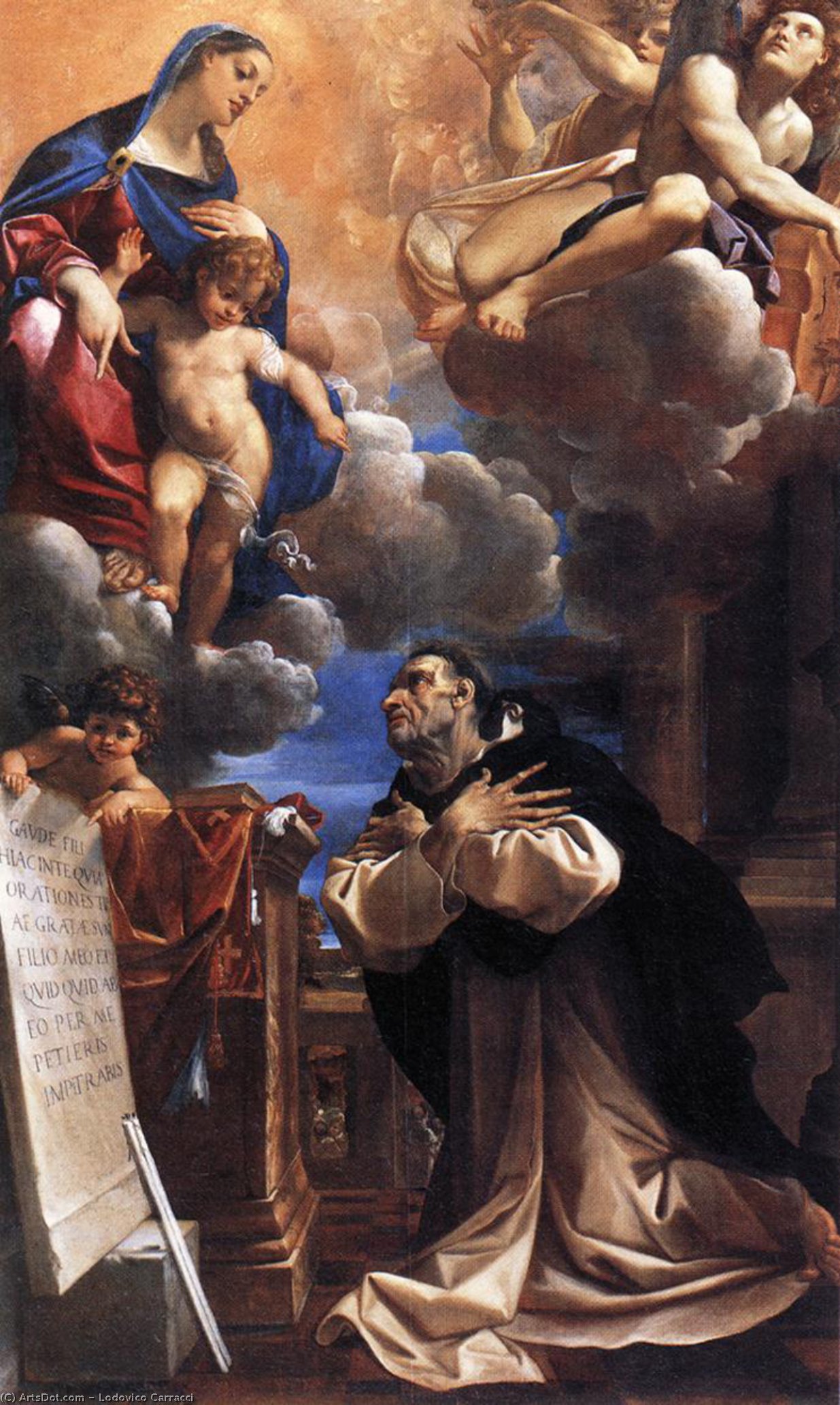 La Vergine Che Appare A San Jacinto — Ludovico Carracci