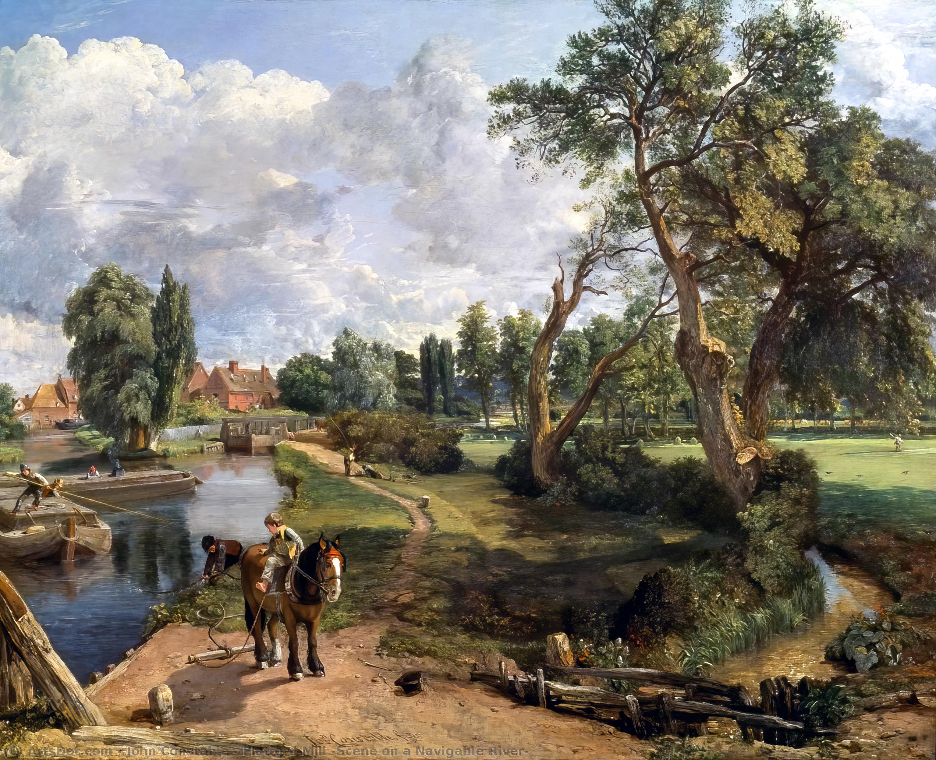 Flatford Mill (scena Su Un Fiume Navigabile) — John Constable