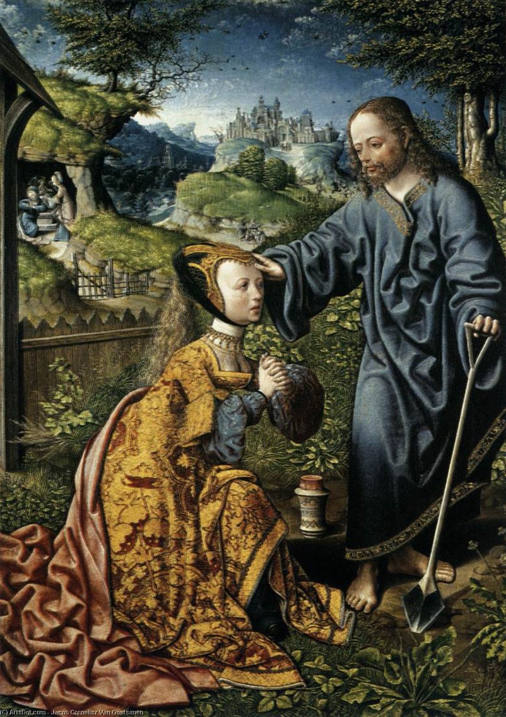 Kristus Ilmub Mari Magdaleenale Lilleõuel — Jacob Cornelisz Van Oostsanen