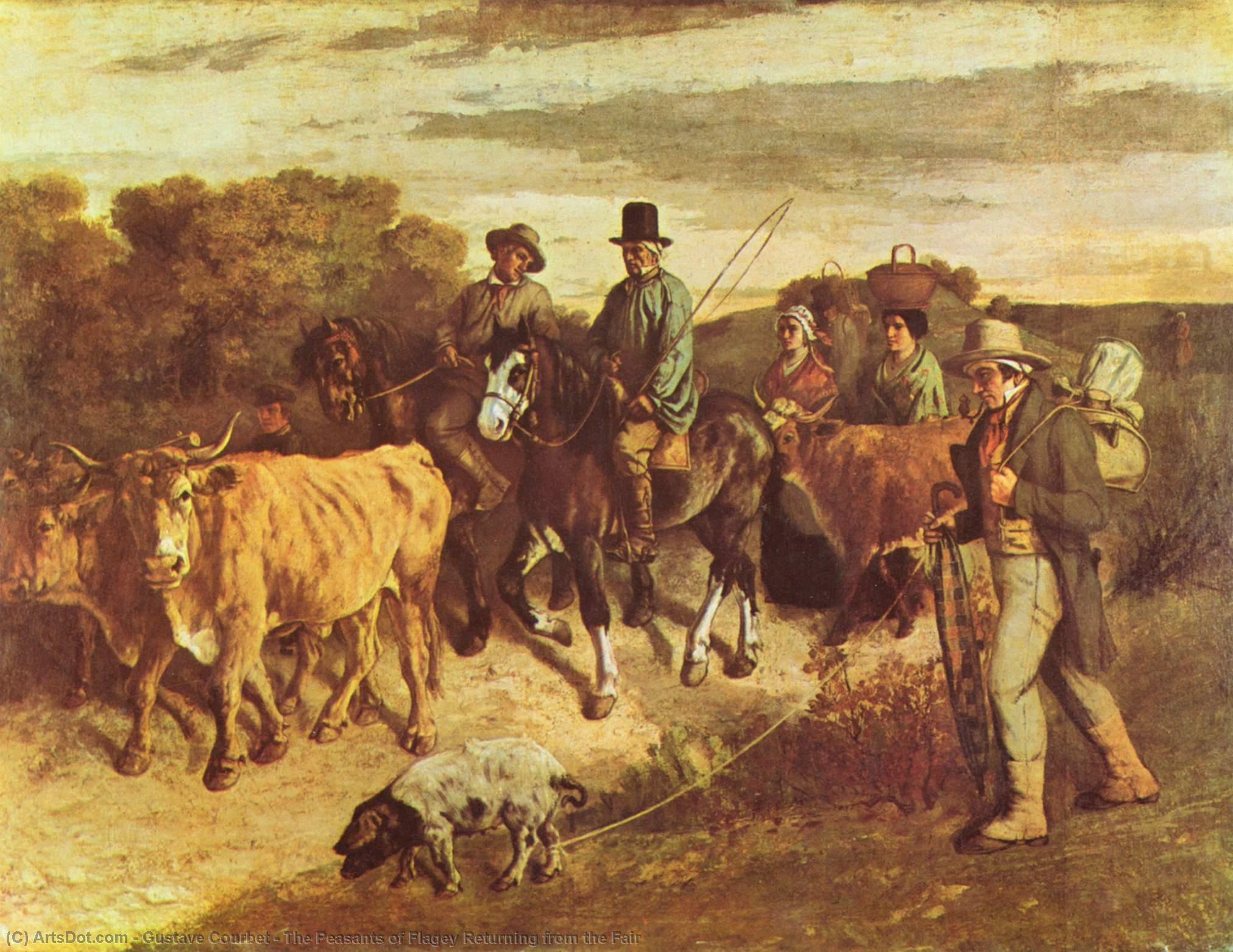 "the Peasants Of Flagey Returning From The Fair" → "țăranii Din Flagey Întorcându-se De La Târg" — Gustave Courbet