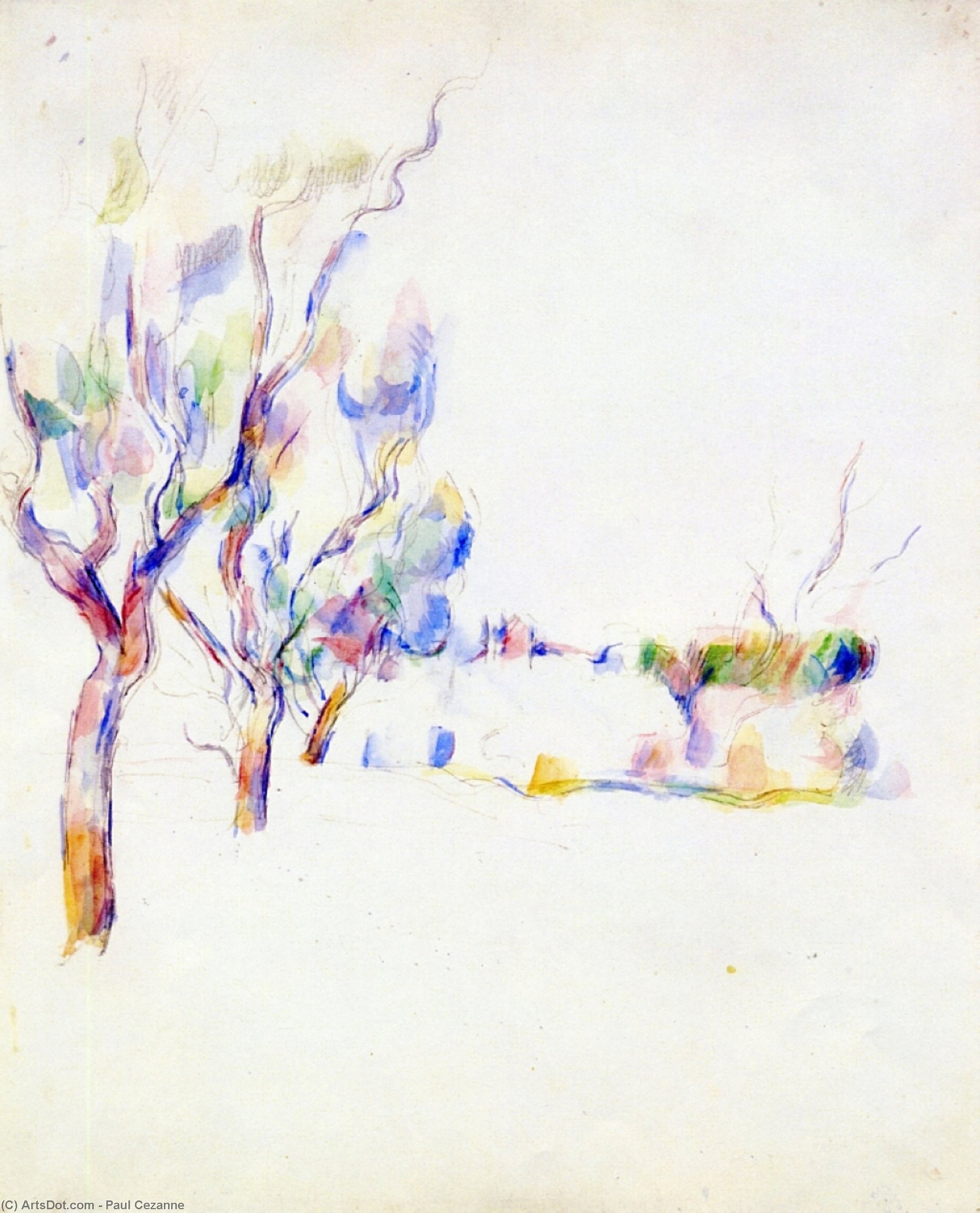 Alberi Di Mandorlo In Provenza — Paul Cézanne