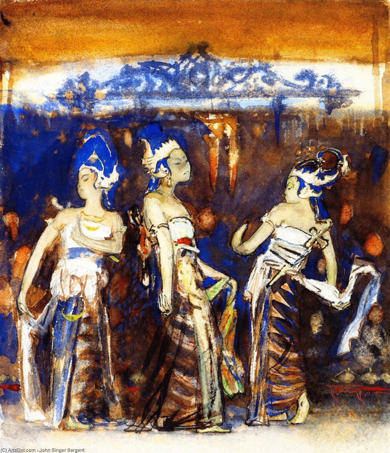 Javanische Tanzmädchen (studie) — John Singer Sargent