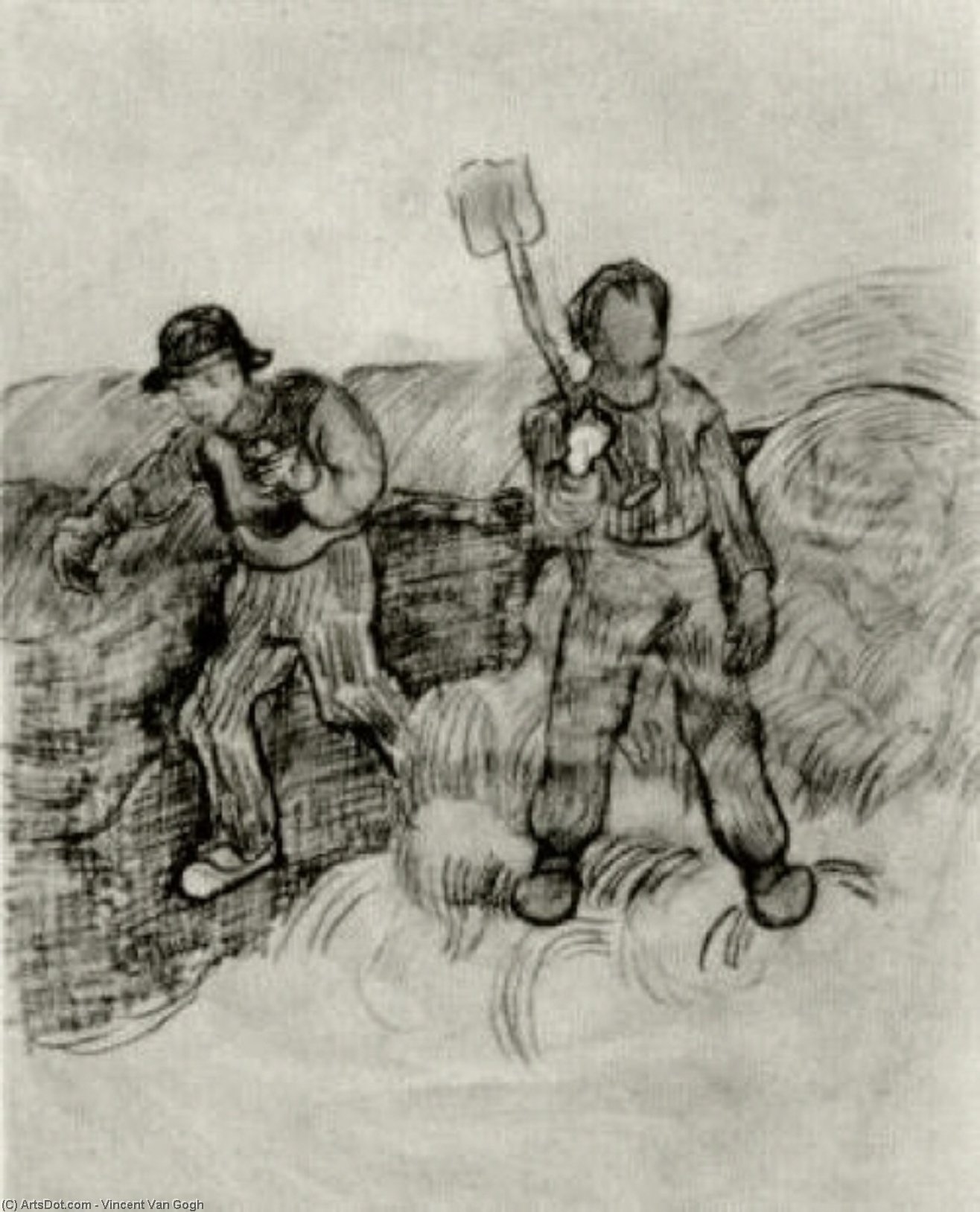 Il Semiasco E L'uomo Con Una Pala — Vincent Willem Van Gogh