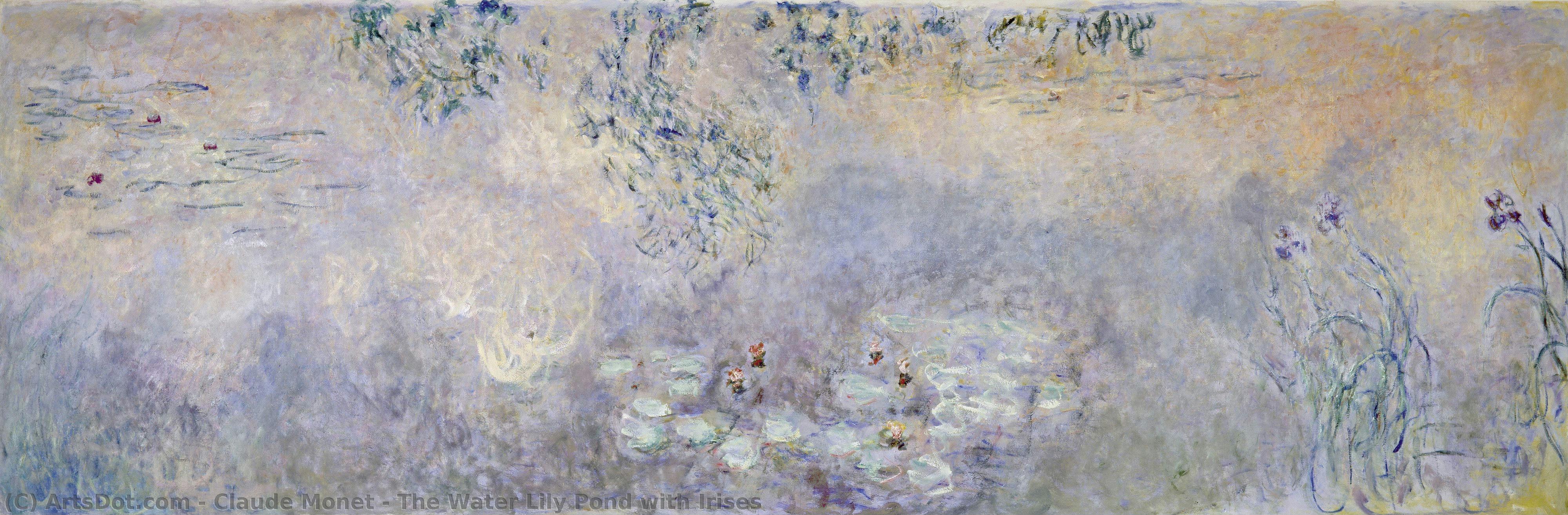 Kuş Üzümü Göleti Ile İrisler — Claude Monet