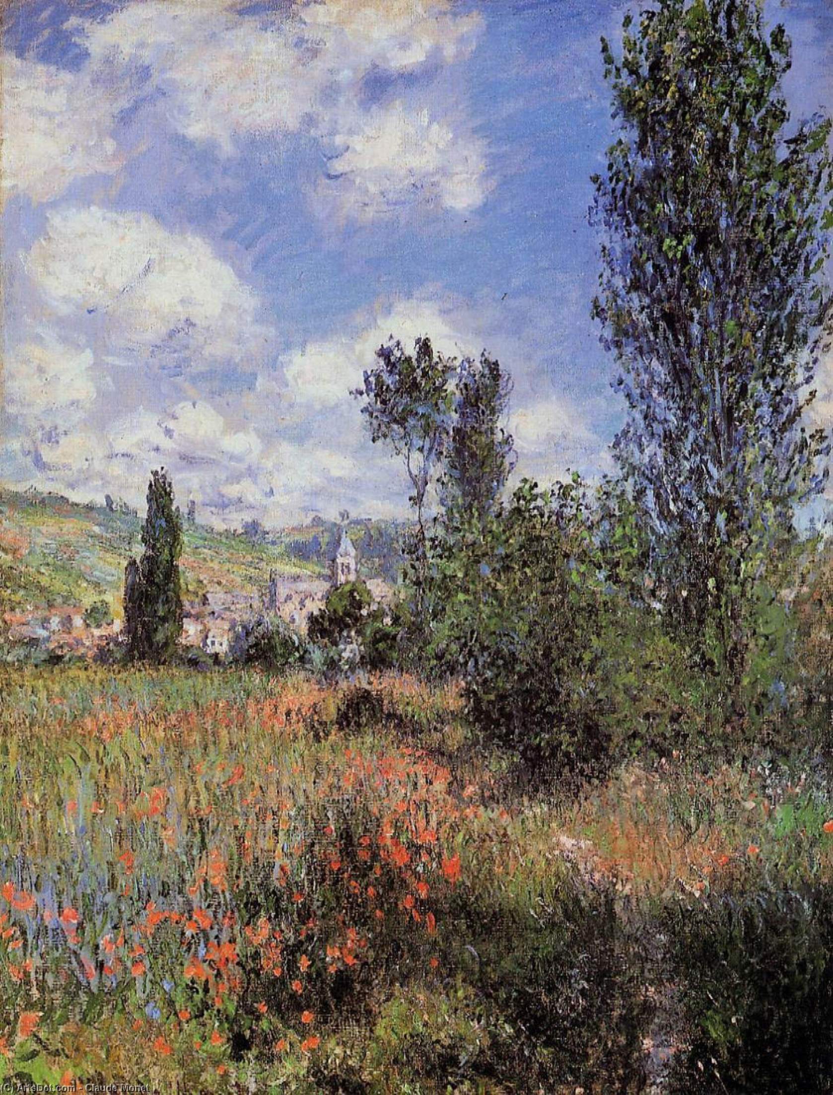 Lane In The Poppy Fields Ile Saint Martin — Claude Monet
