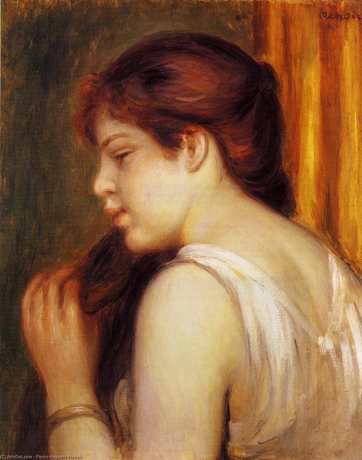 Ragazza Che Si Sistema I Capelli — Pierre-auguste Renoir
