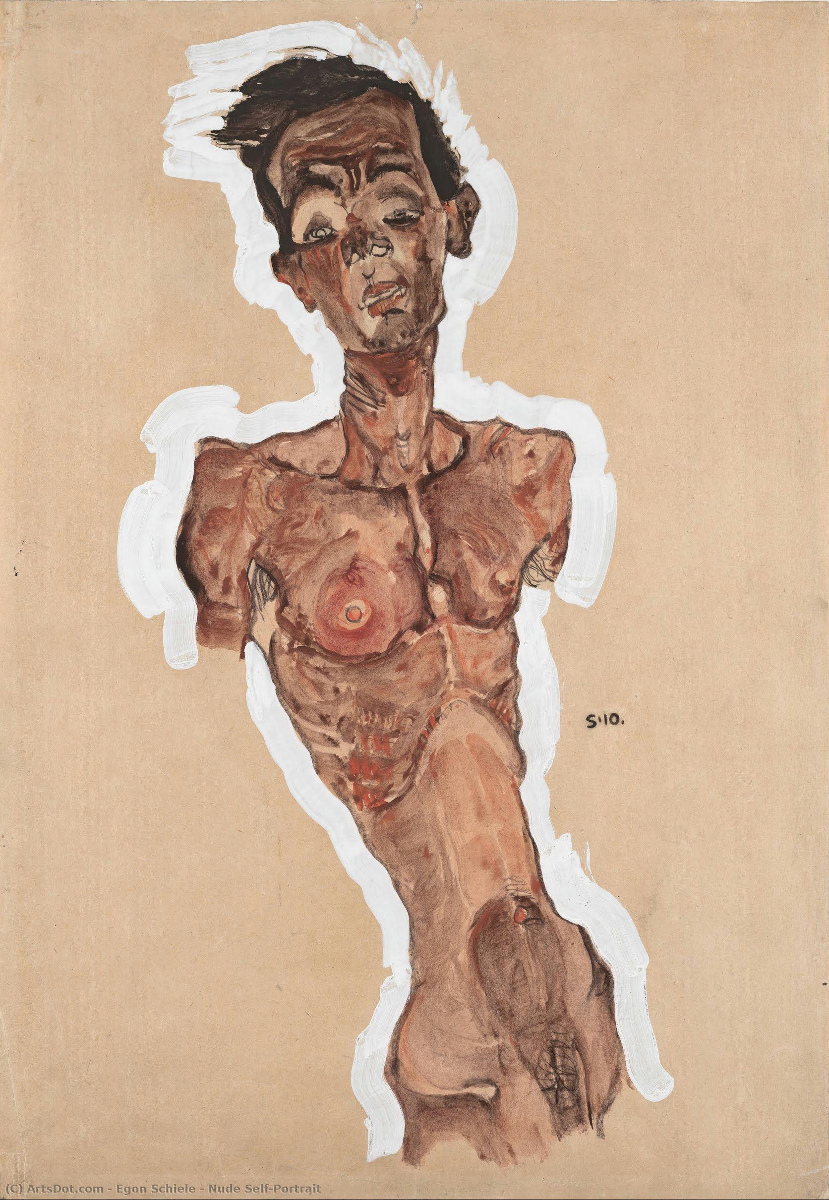Autoportrait Nu — Egon Schiele