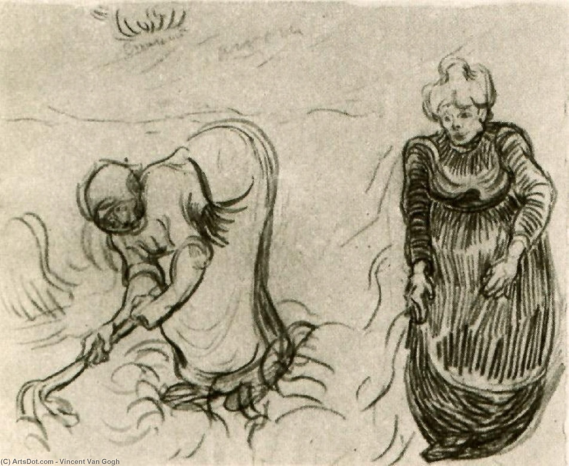 Sketch Di Due Donne — Vincent Willem Van Gogh