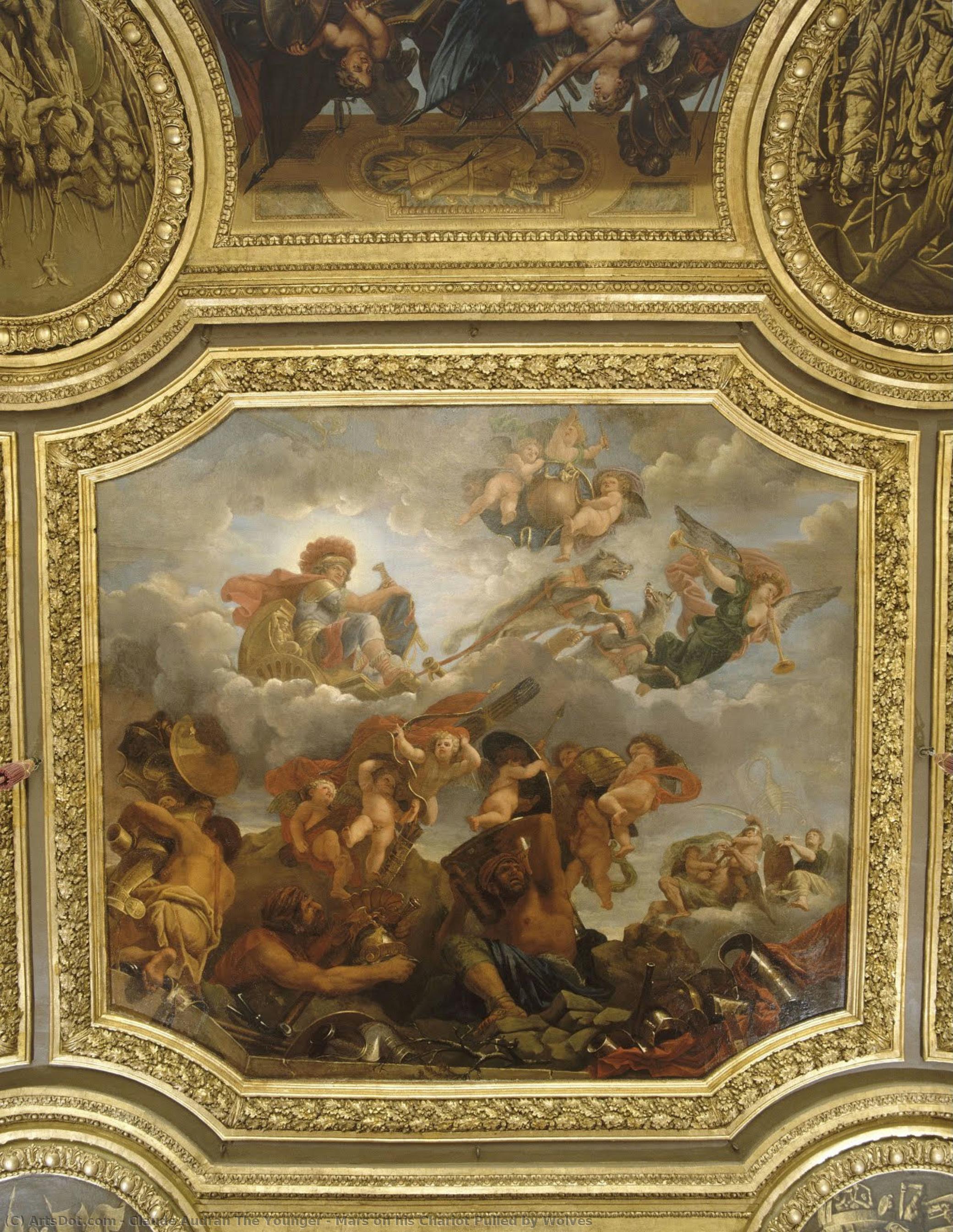 Mars On His Chariot Pulled By Wolves — Claude Audran The Younger
