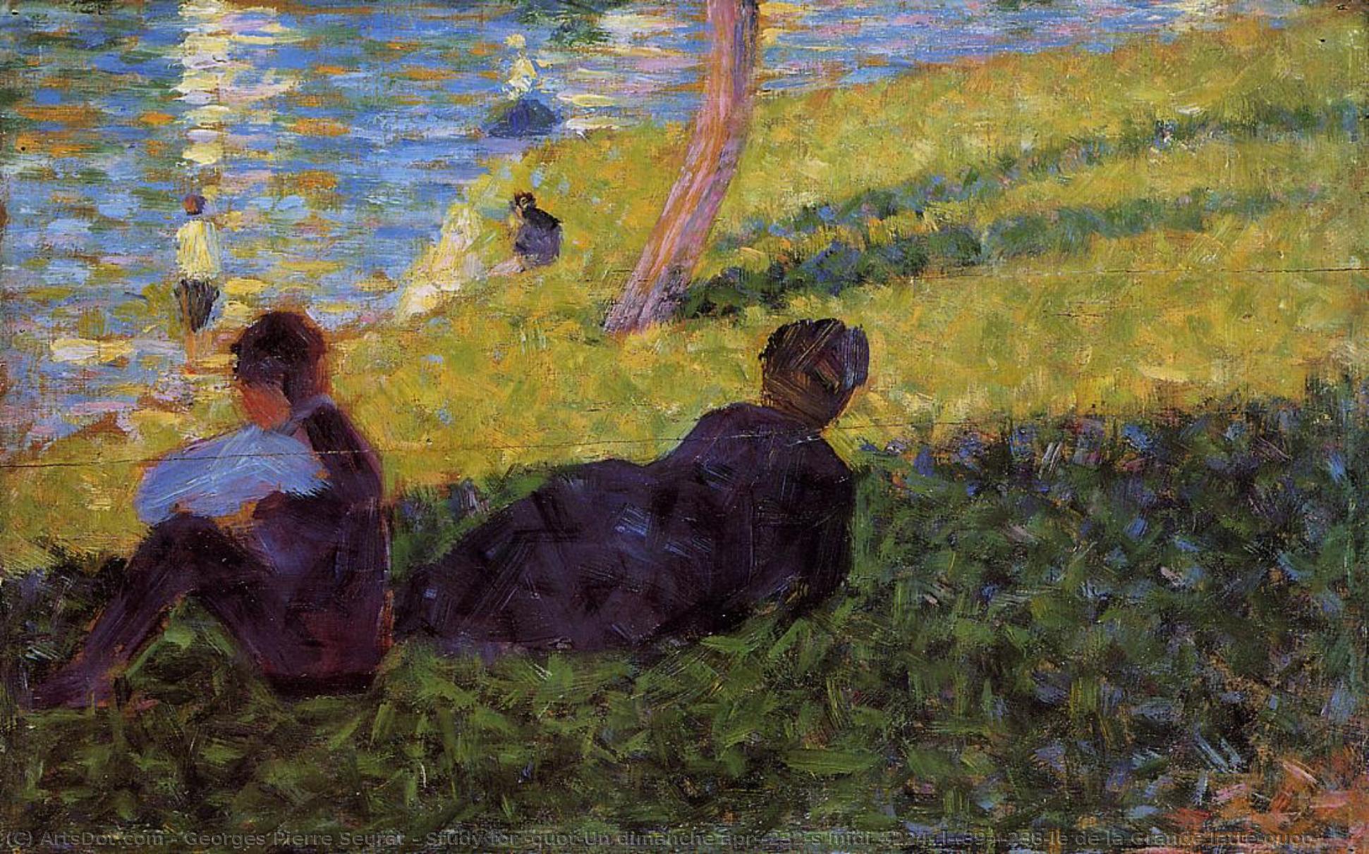 Studijų "un Dimanche Après Midi À L'île De La Grande Jatte" — Žoržas Sera