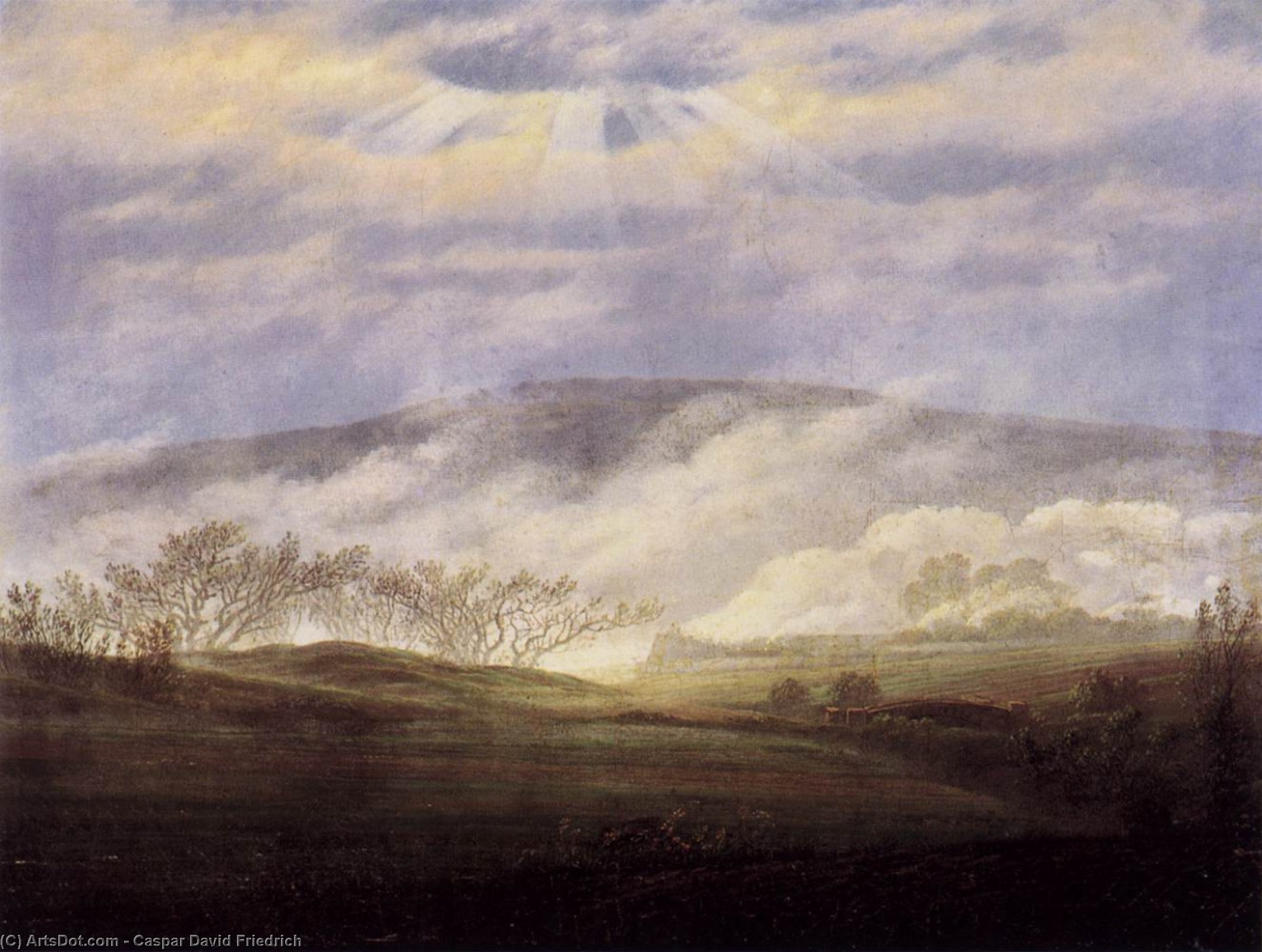 Fog En L'elbe Vallée — Caspar David Friedrich