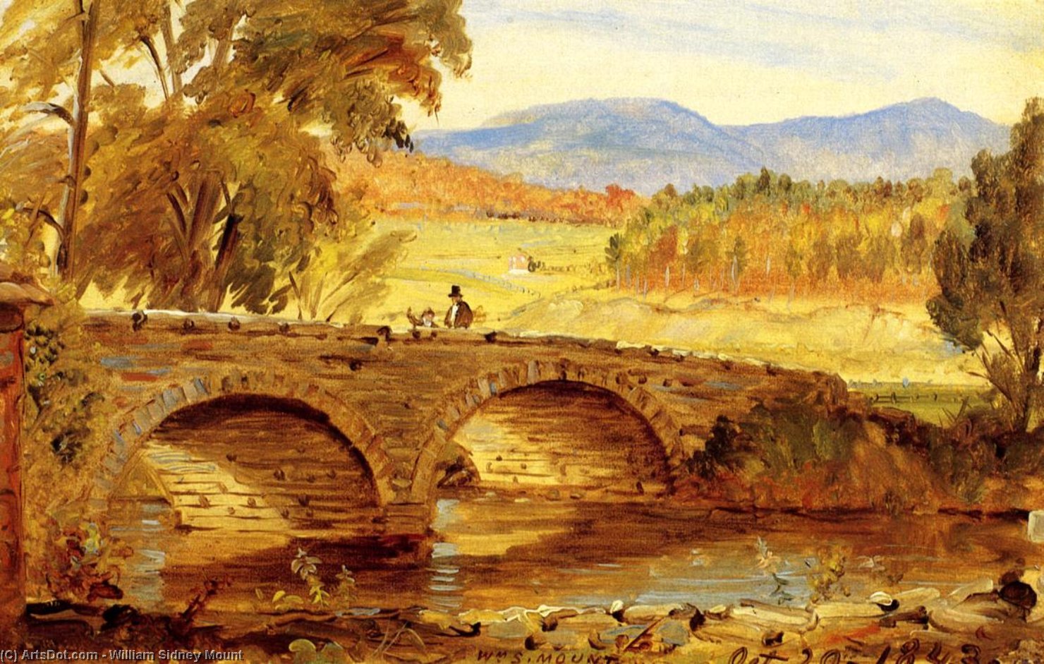 The Stone Bridge — William Sidney Mount