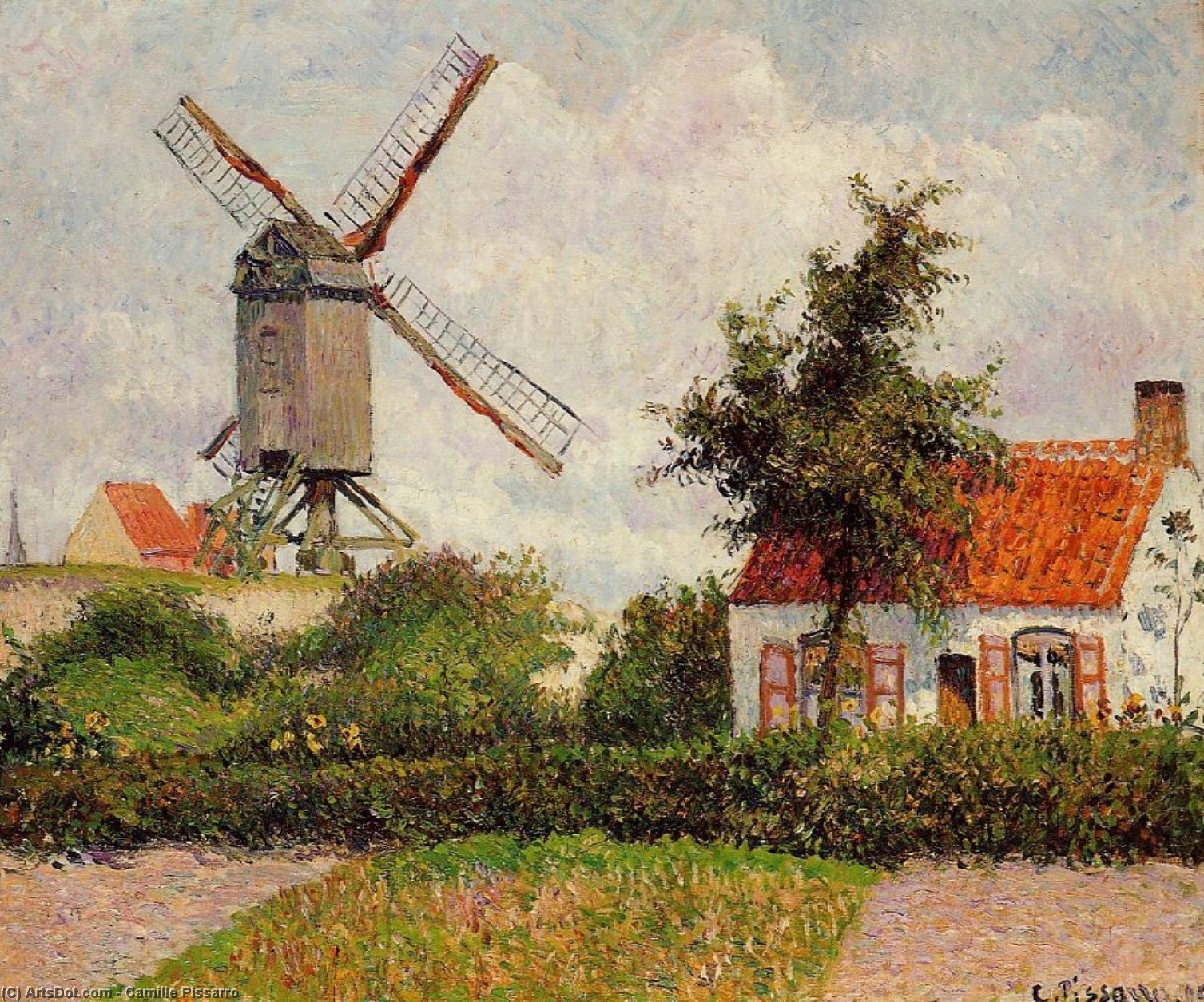 Mølle Ved Knokke — Camille Pissarro