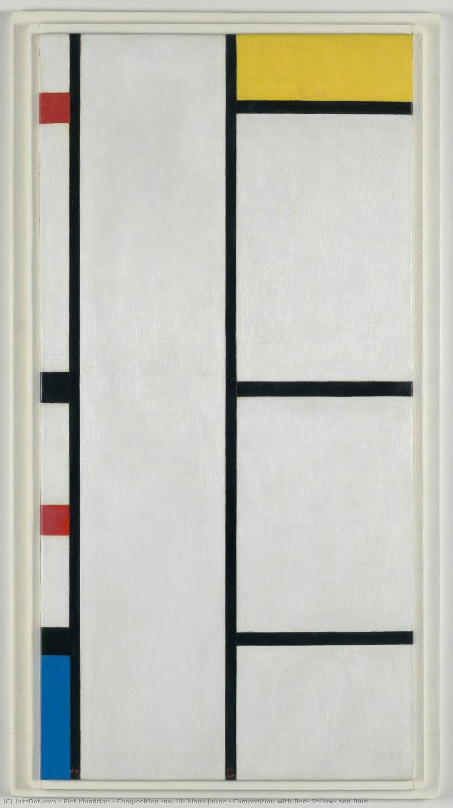 Kompozice (číslo Iii) Bílá-žlutá — Piet Mondrian