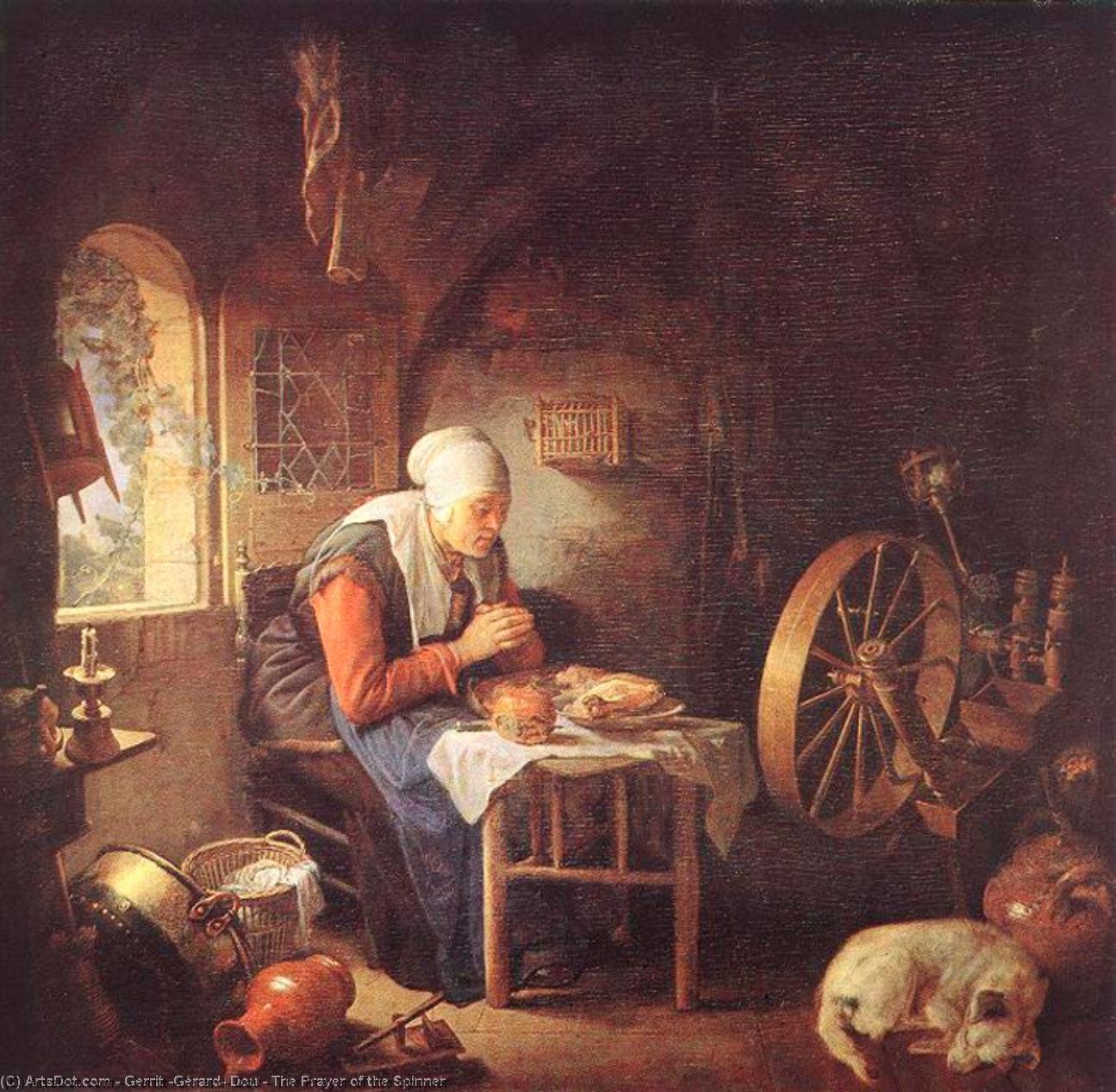 La Preghiera Della Filatrice — Gerrit Dou