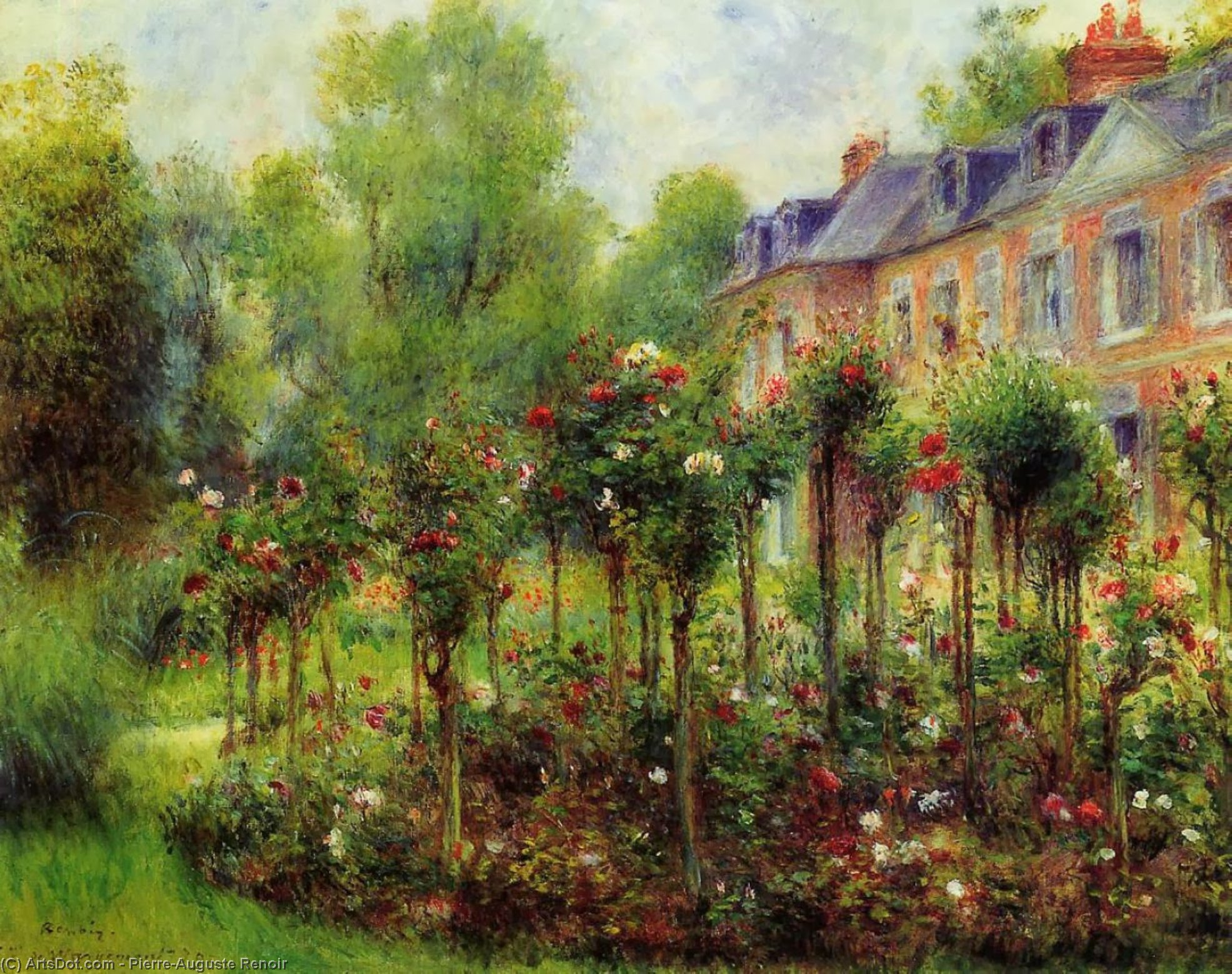 Il Giardino Di Rose A Wargemont — Pierre-auguste Renoir