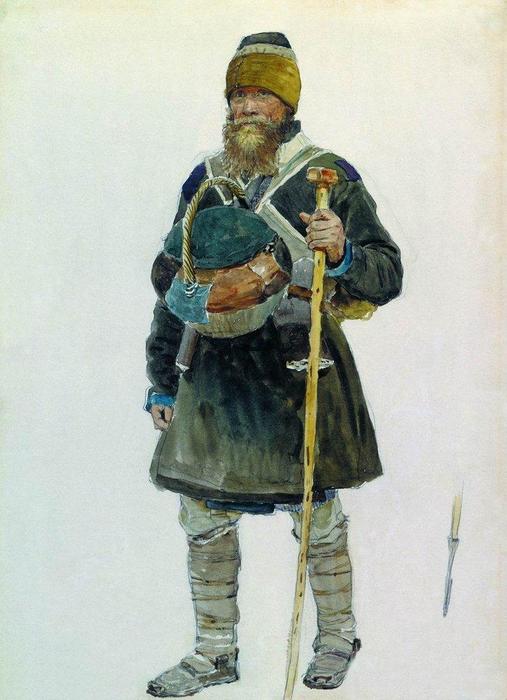 Pilgrim. Study — Ilya Yefimovich Repin