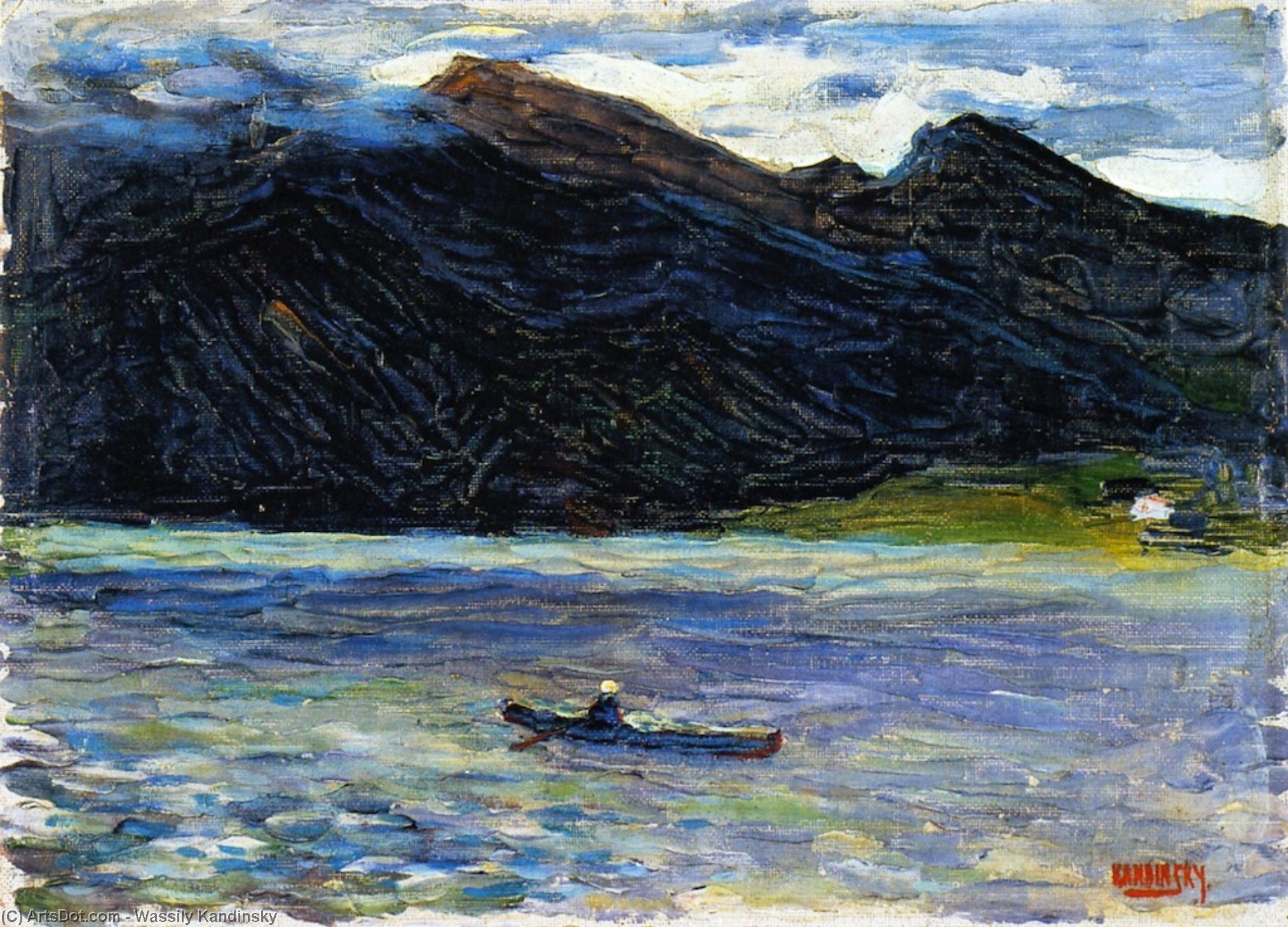 Kochel - Lago Con Barca — Wassily Wassilyevich Kandinsky