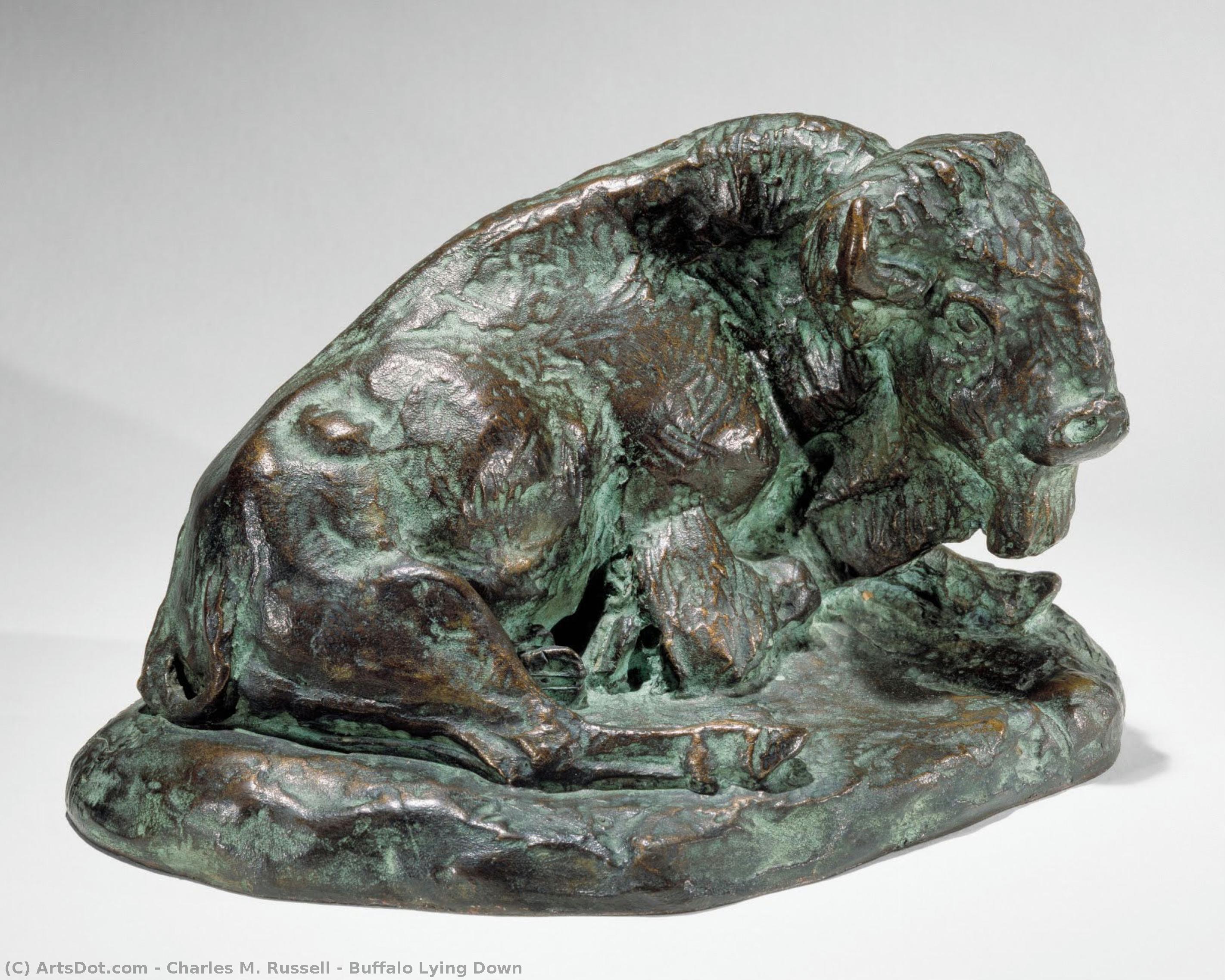 Bisonte Sdraiato — Charles Marion Russell