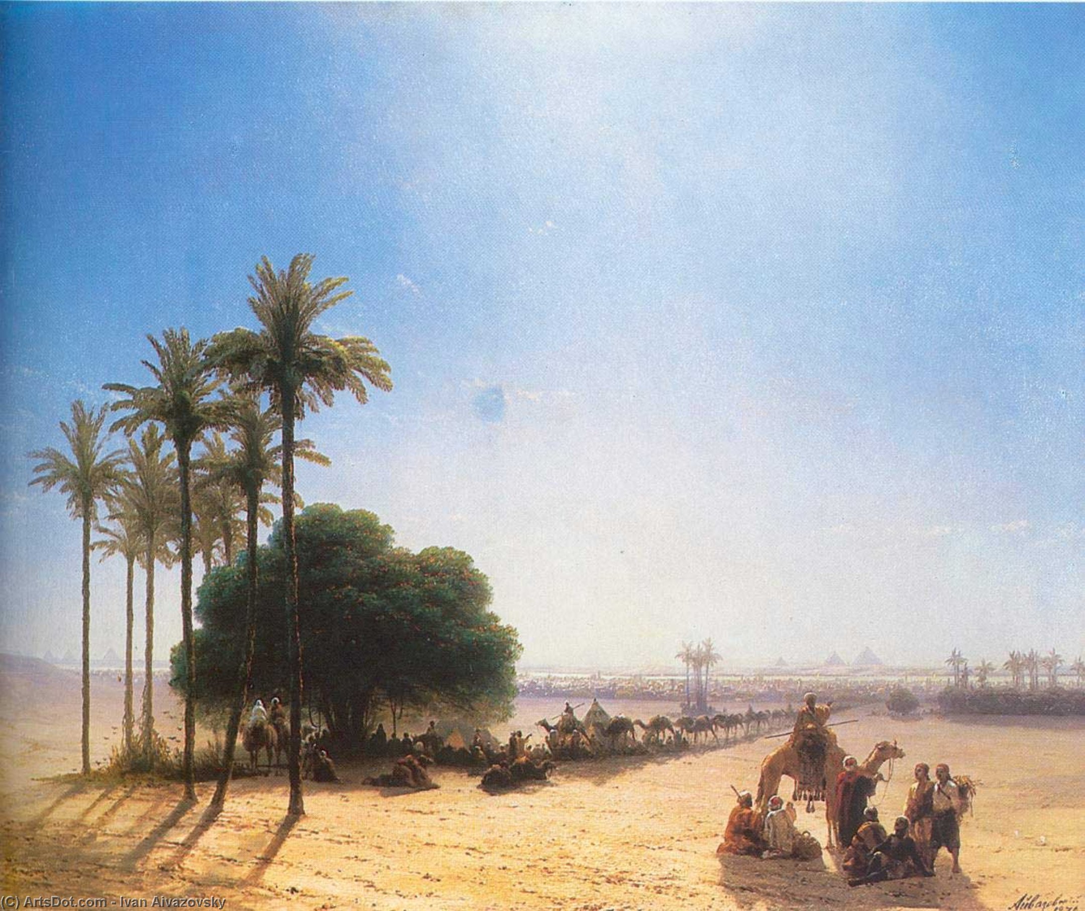 Caravane Dans Une Oasis, Égypte — Ivan Aïvazovski