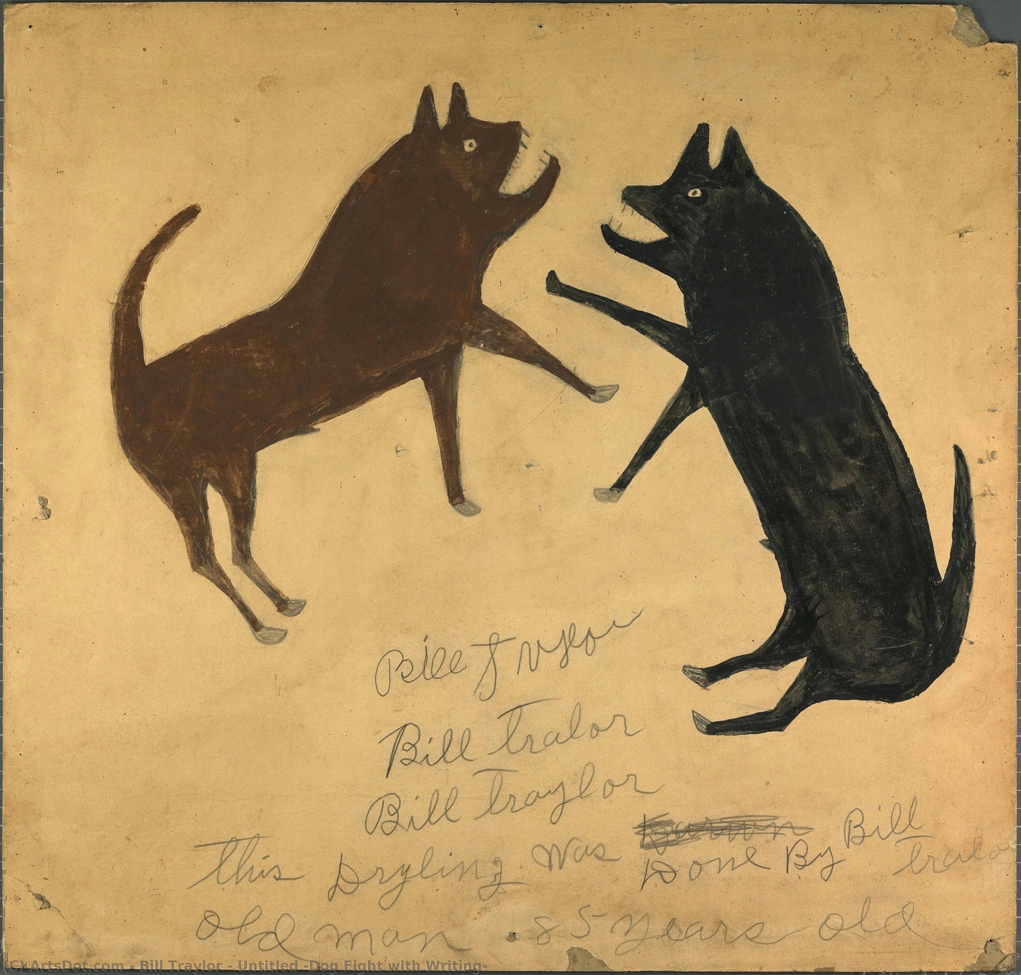 Unbekannt (hundekampf Mit Schriftzug) — Bill Traylor