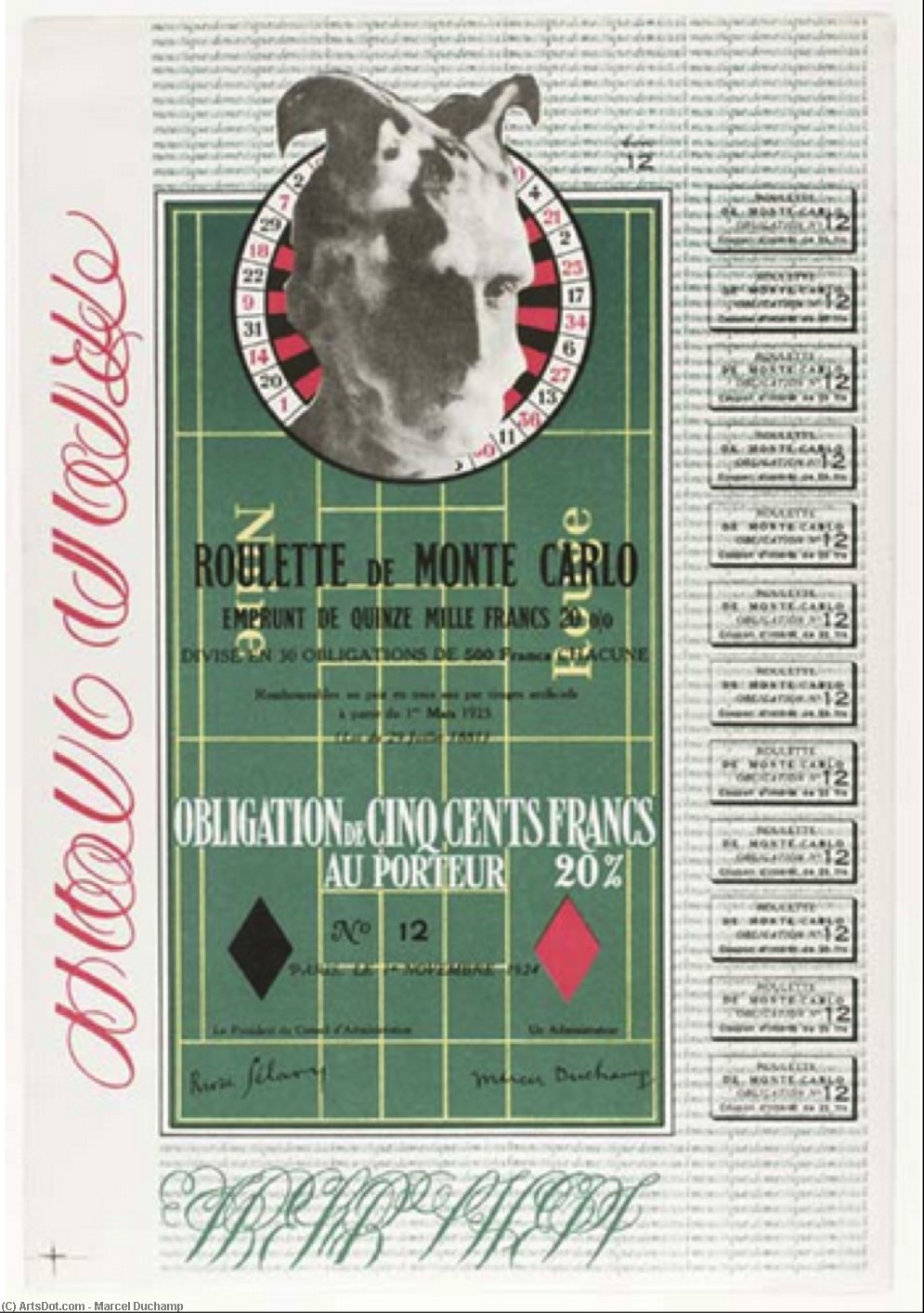 Obbligazione Montecarlo - Monte Carlo Bond — Marcel Duchamp
