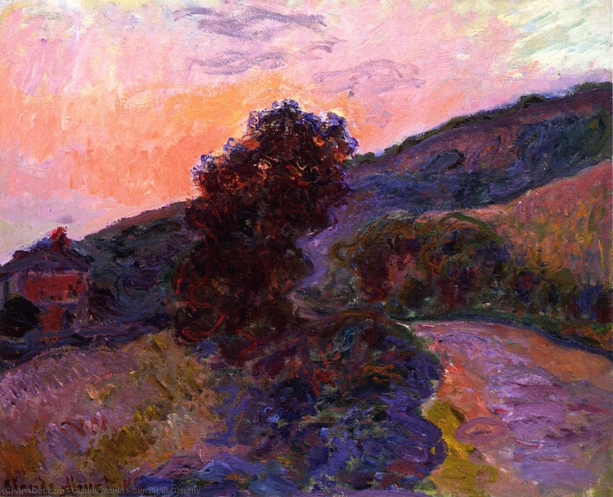 Sunset At Giverny — Claude Monet