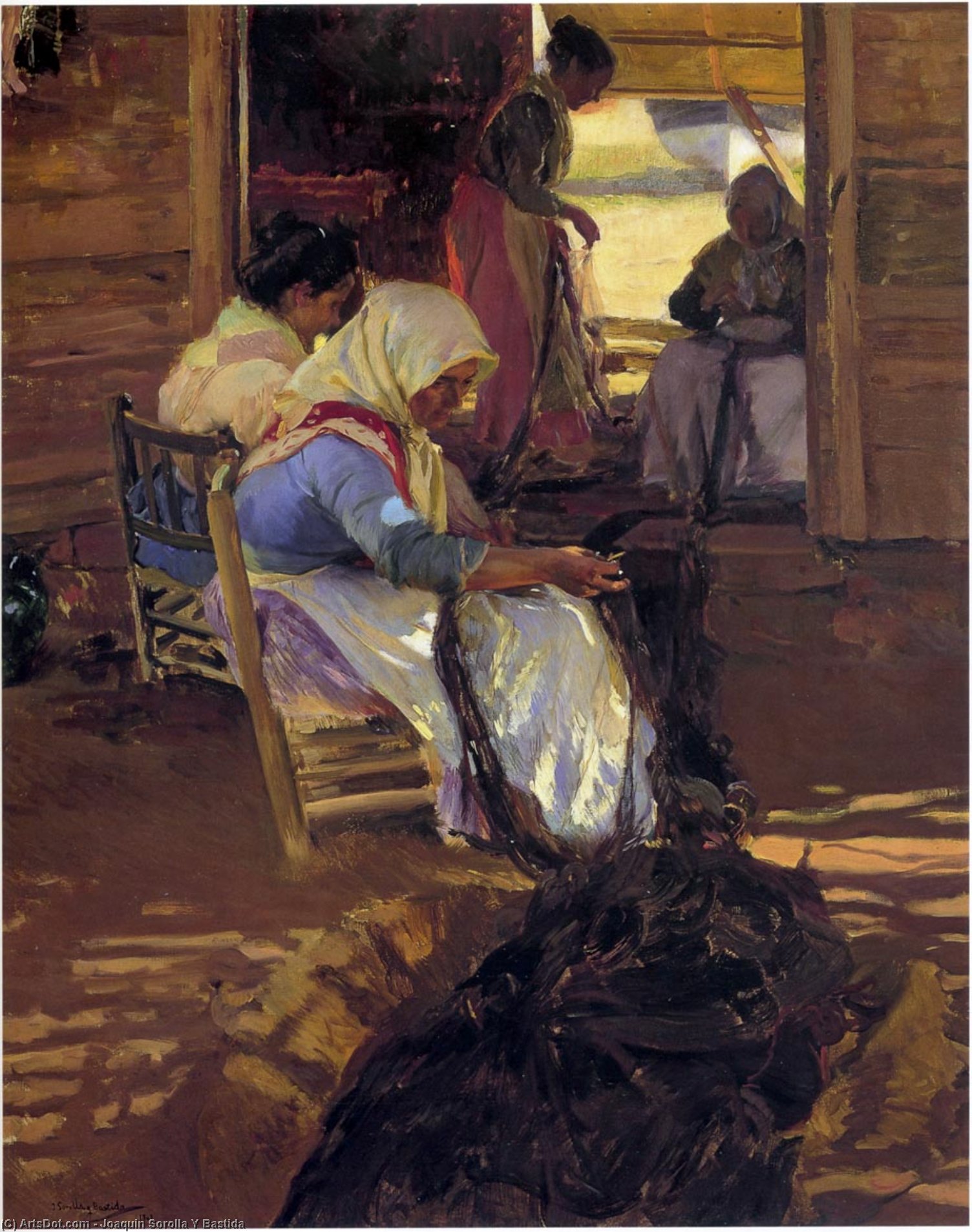 Mending Nets — Joaquín Sorolla Y Bastida