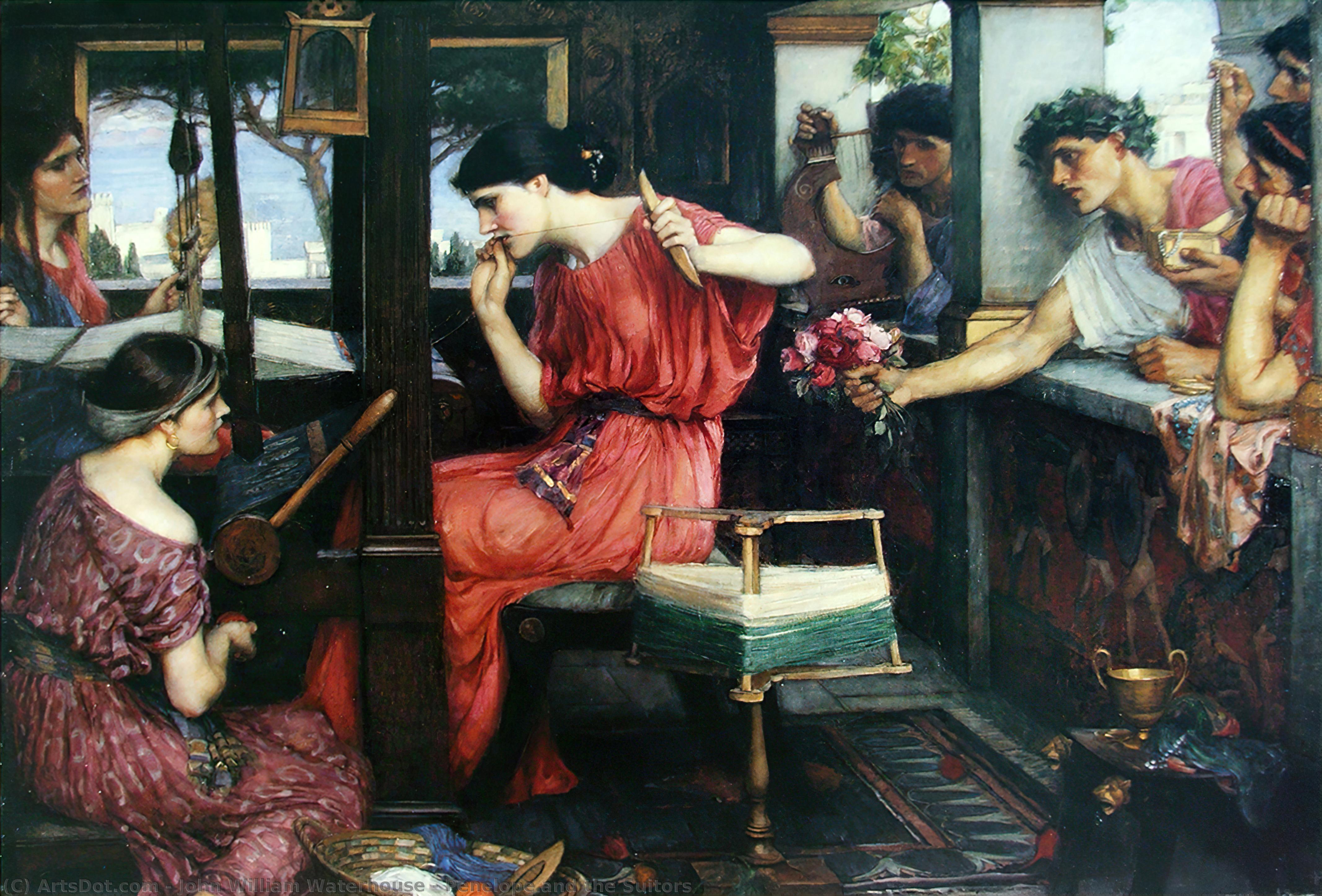 John William Waterhouse Rome Italy 1849 1917 1912 The Enigmatic Beauty Of Penelope 130 X 188 Cm Penelope Ja Peigitajad The Enigmatic Beauty Of Penelope Penelope Ja Peigitajad — John William Waterhouse