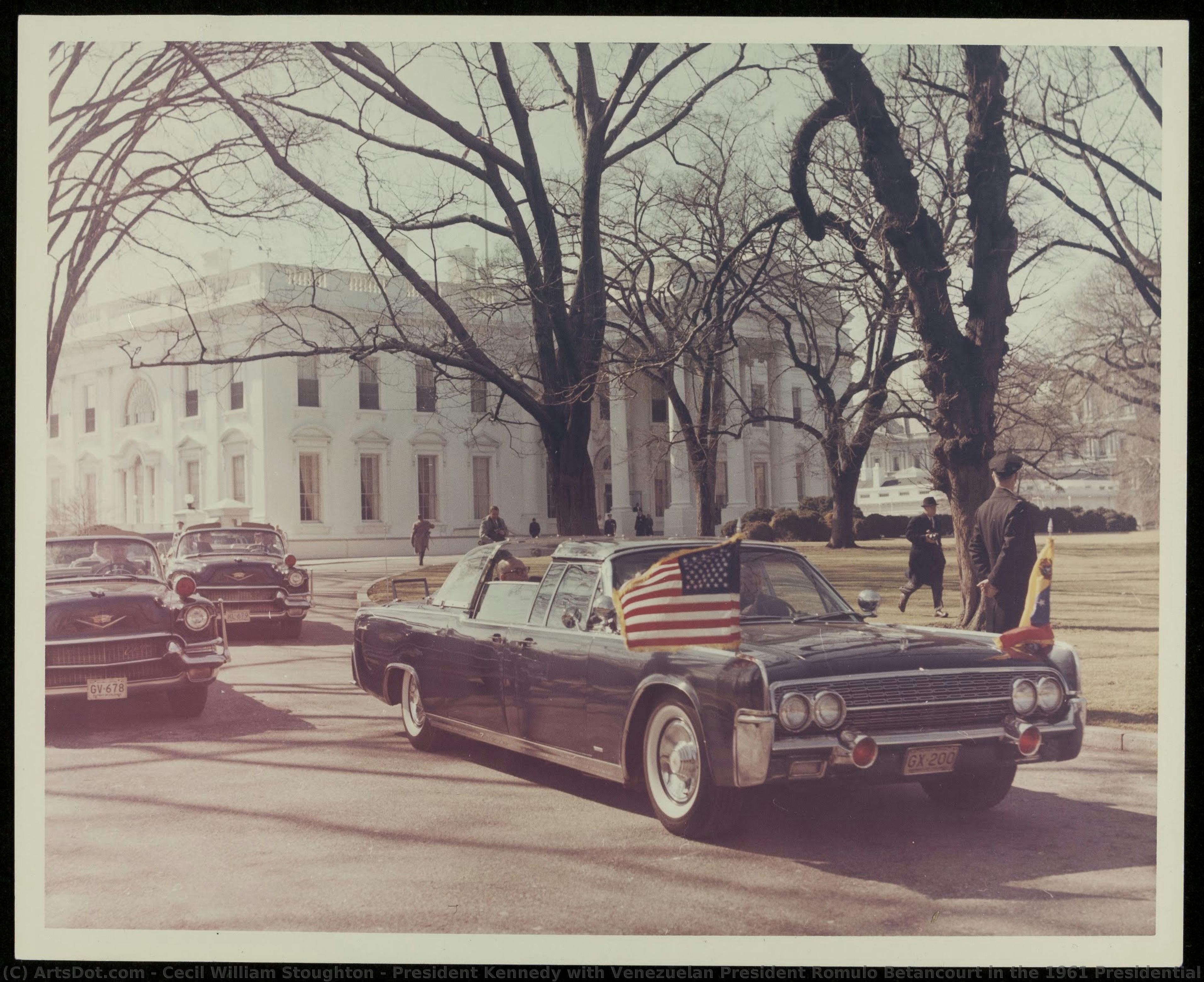 cecil william stoughton, President Kennedy with Venezuelan President Romulo Betancourt in the 1961 Presidential Lincoln…