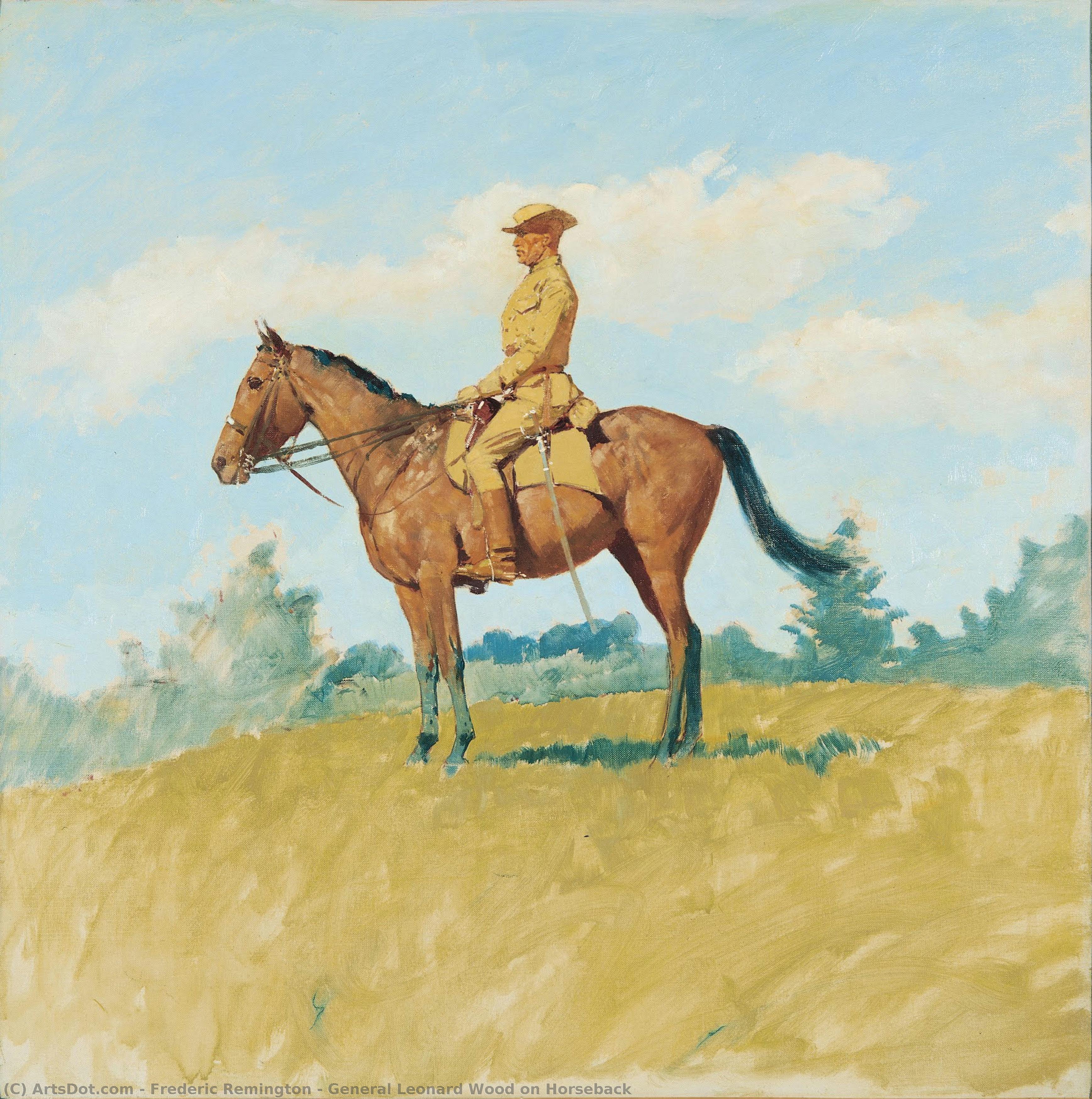 Frederic Remington, General Leonard Wood on Horseback