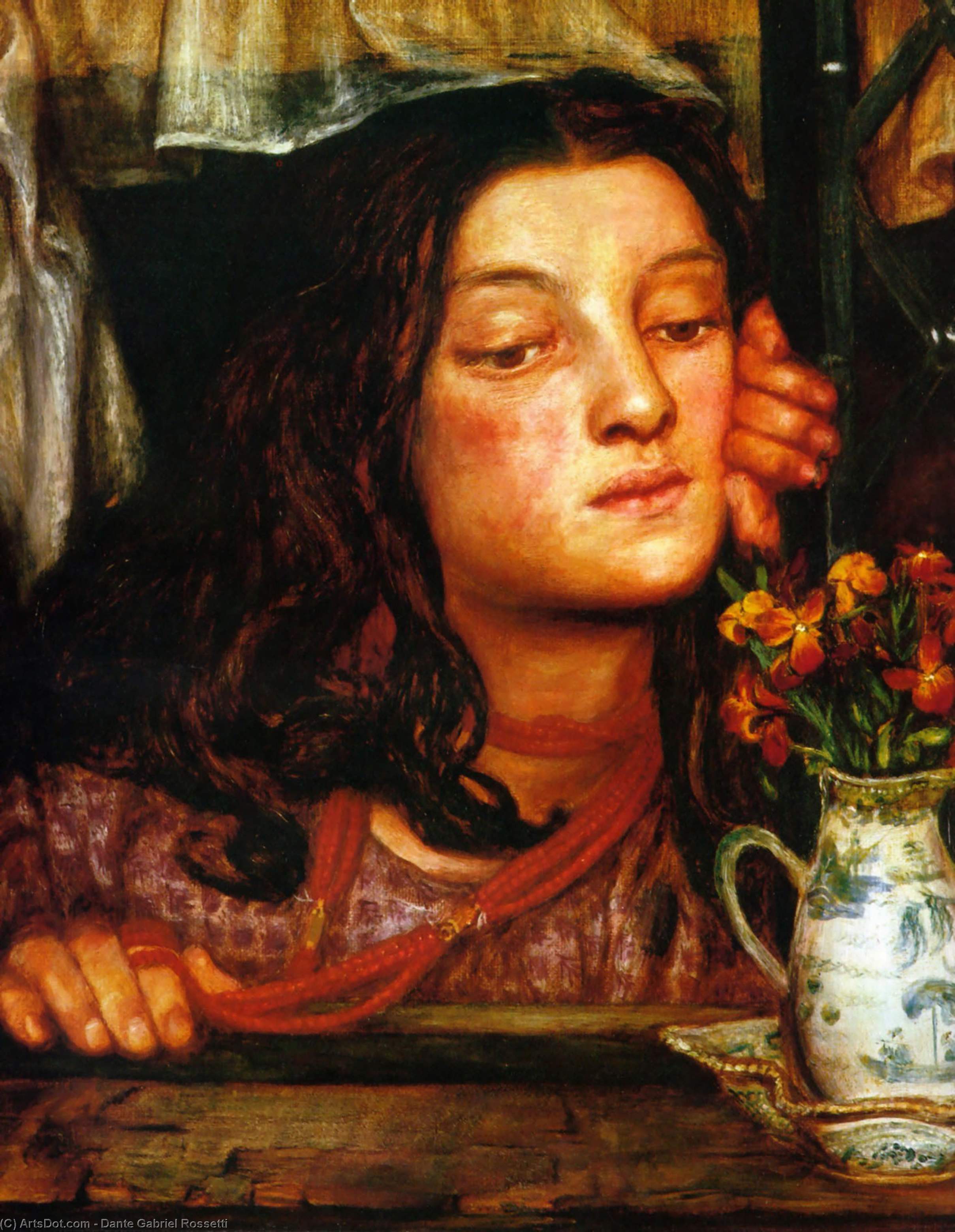 Ragazza A Un Graticcio — Dante Gabriel Rossetti