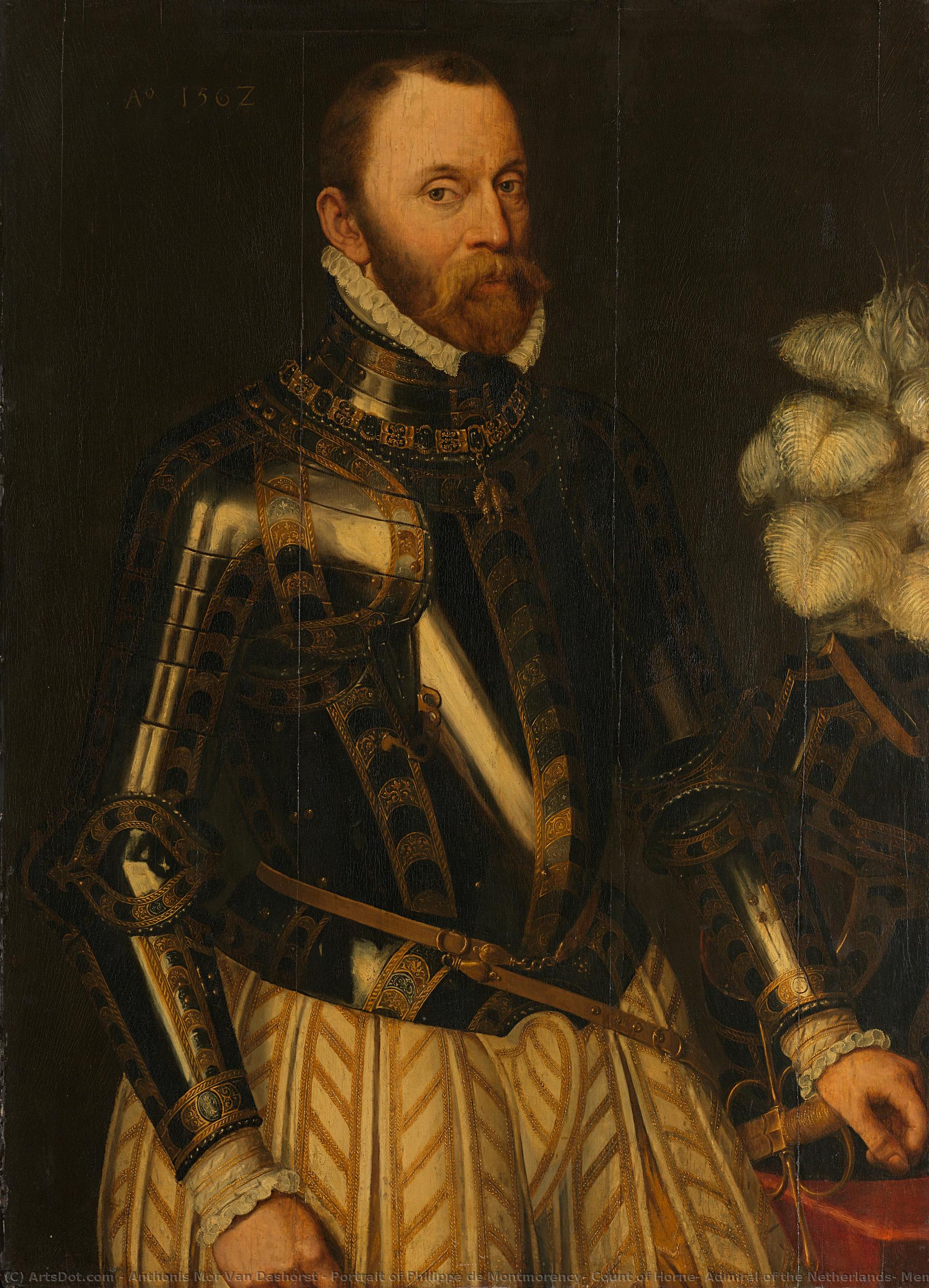 Portrait Of Philippe De Montmorency, Count Of Horne, Admiral Of The Netherlands, Member Of The Council Of State, Anthonis Mor (copy After), 1562 — Anthonis Mor Van Dashorst
